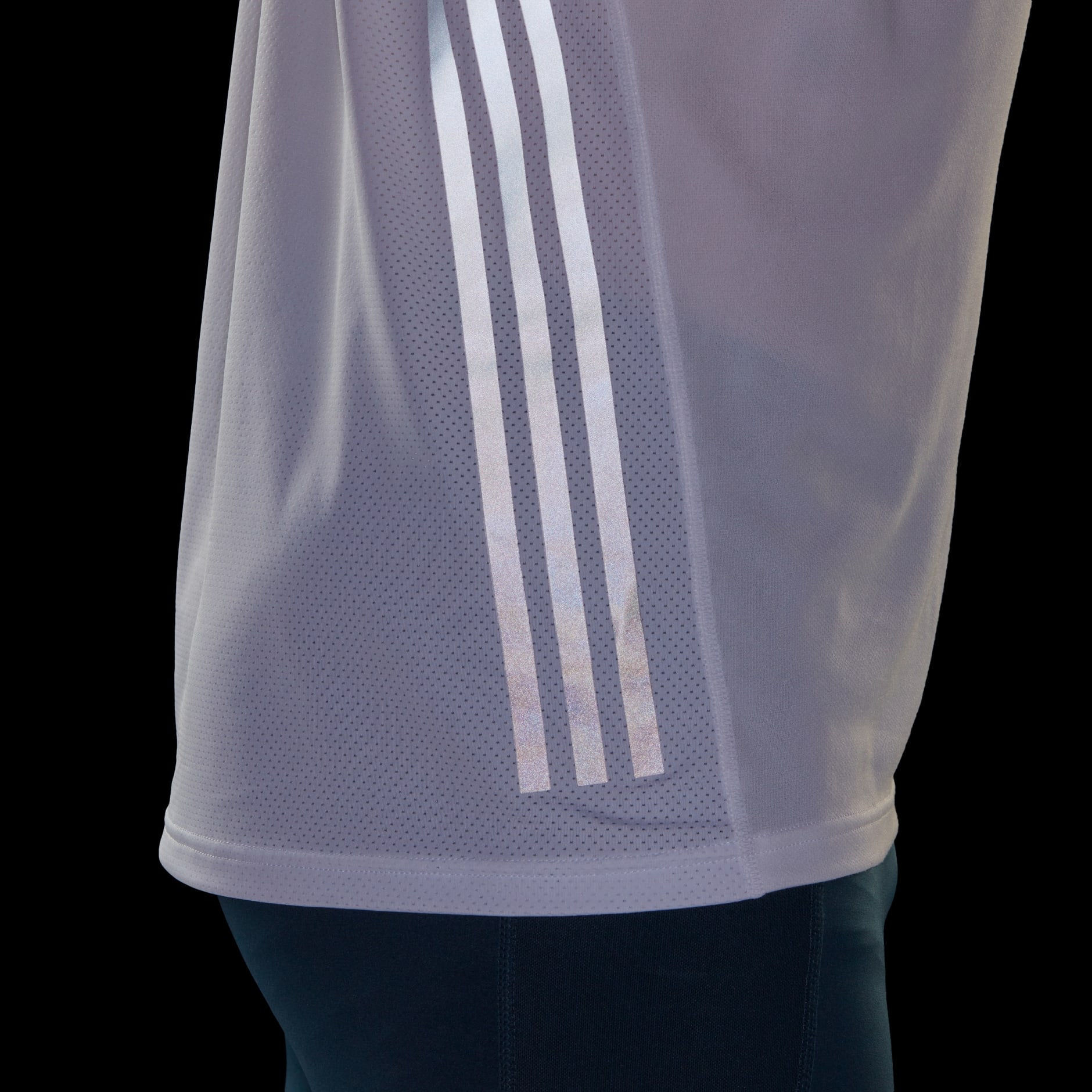 Adidas running best sale 3 stripes tee