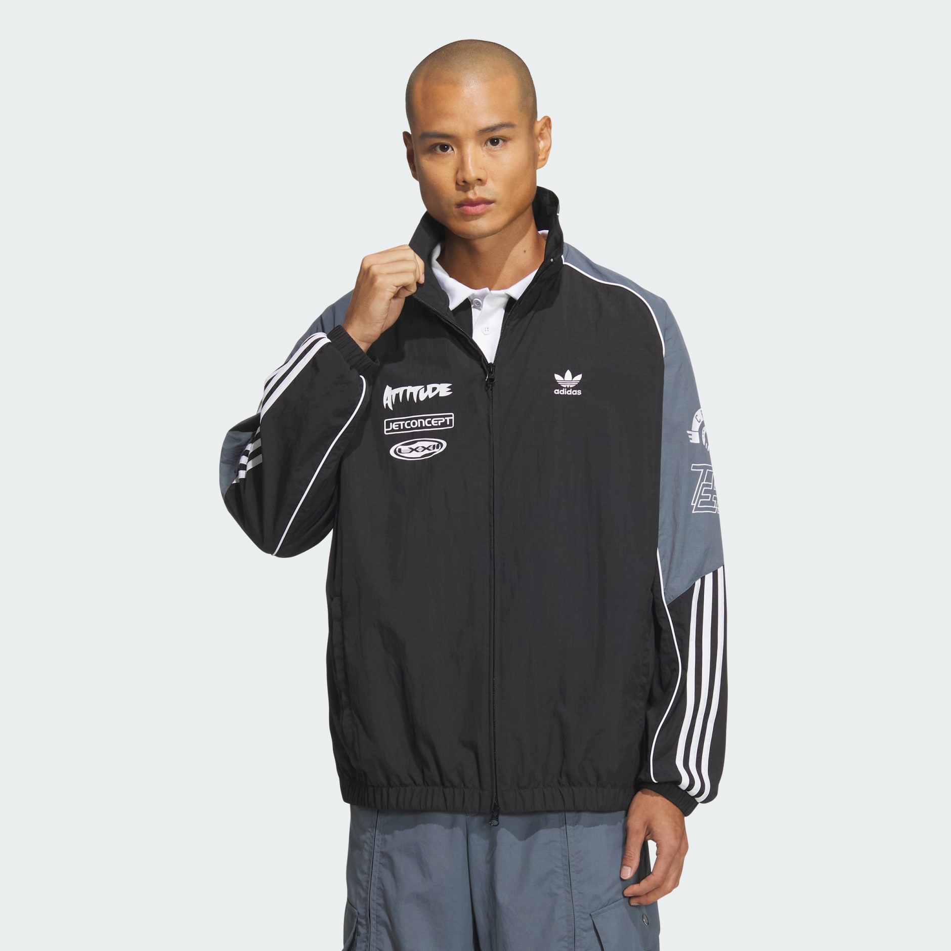 円高還元 - Jacket Woven Motorcore Black Kong Hong adidas | ジャケット・アウター