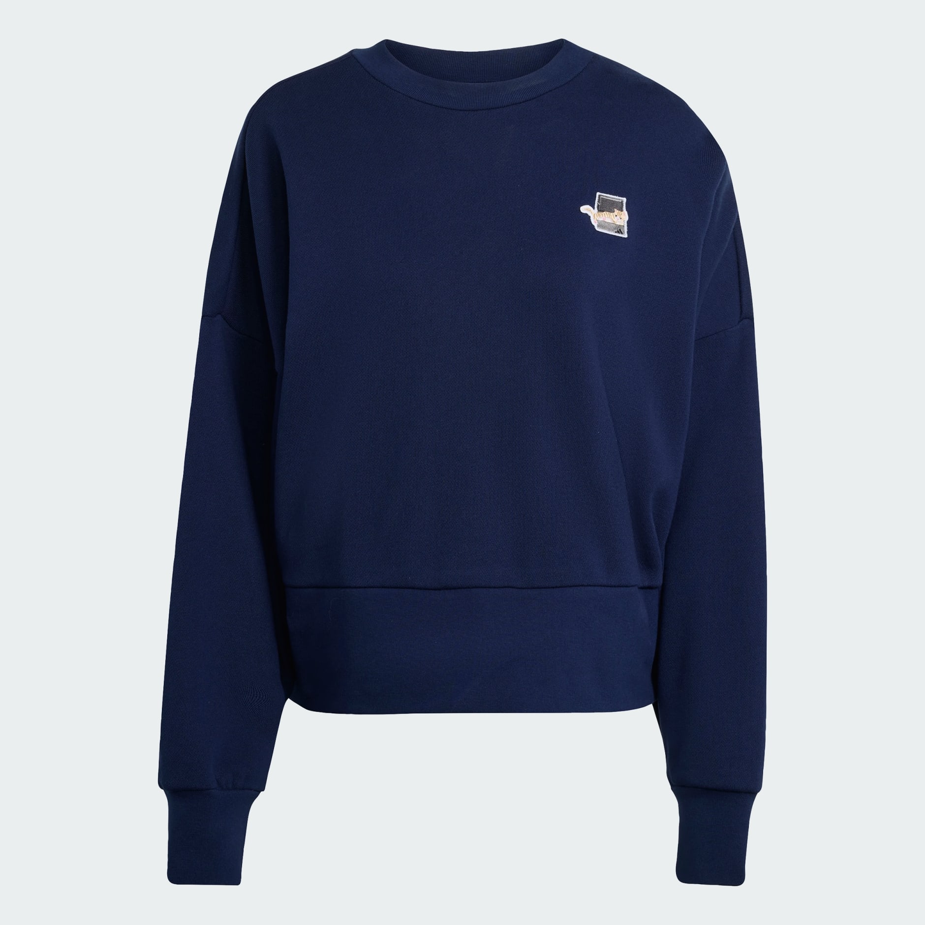 Cat Patch Graphic Sweatshirt