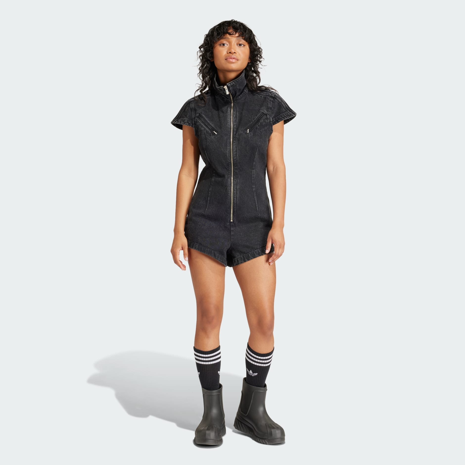 adidas Fashion Montreal Denim Playsuit Black adidas UAE