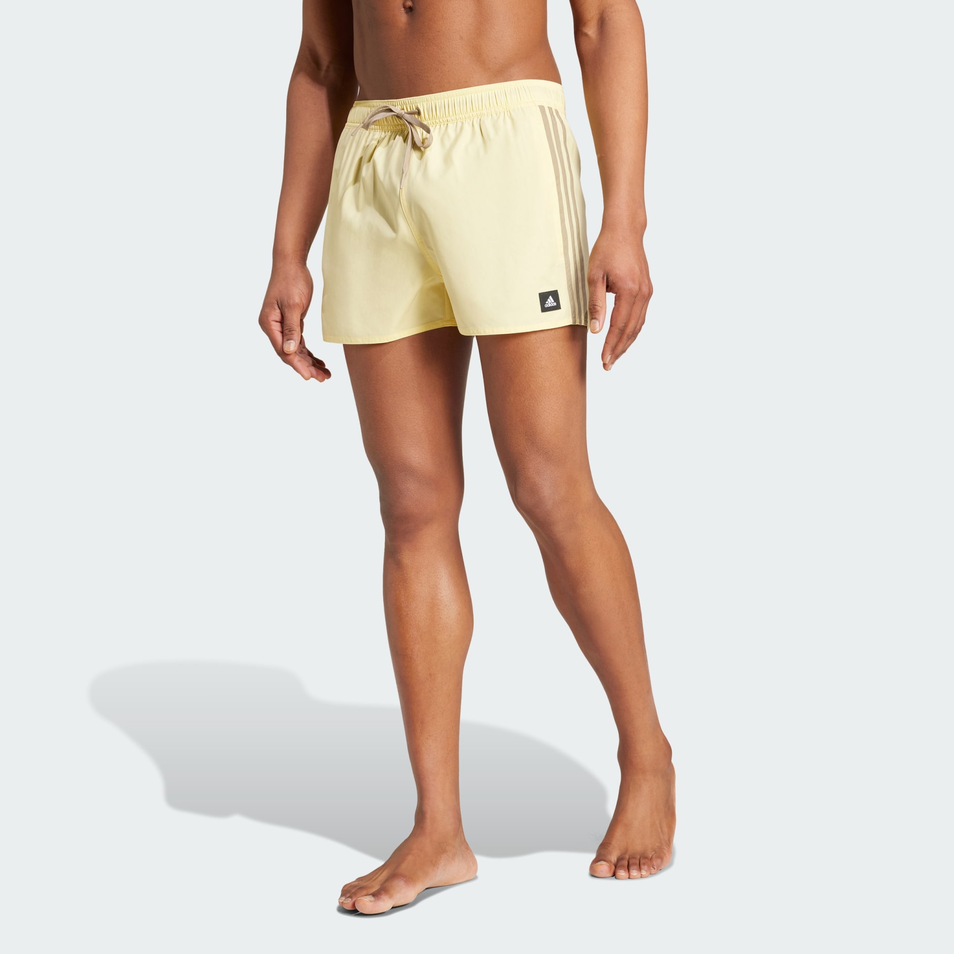 adidas 3 Stripes CLX Very Short Length Swim Shorts Yellow adidas TZ