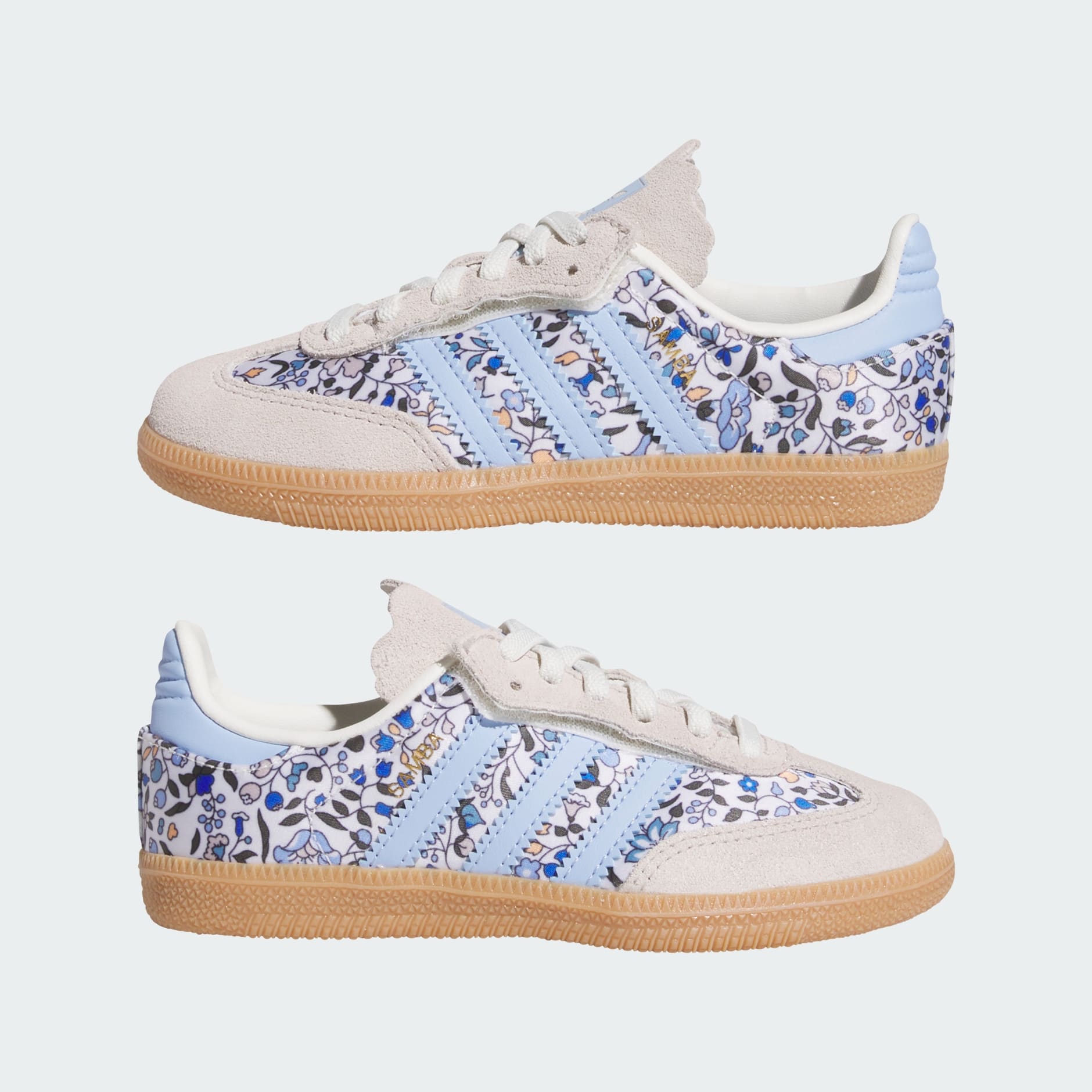 Pantofi sport Samba OG x Liberty London Comfort Closure cu șireturi elastice, pentru copii
