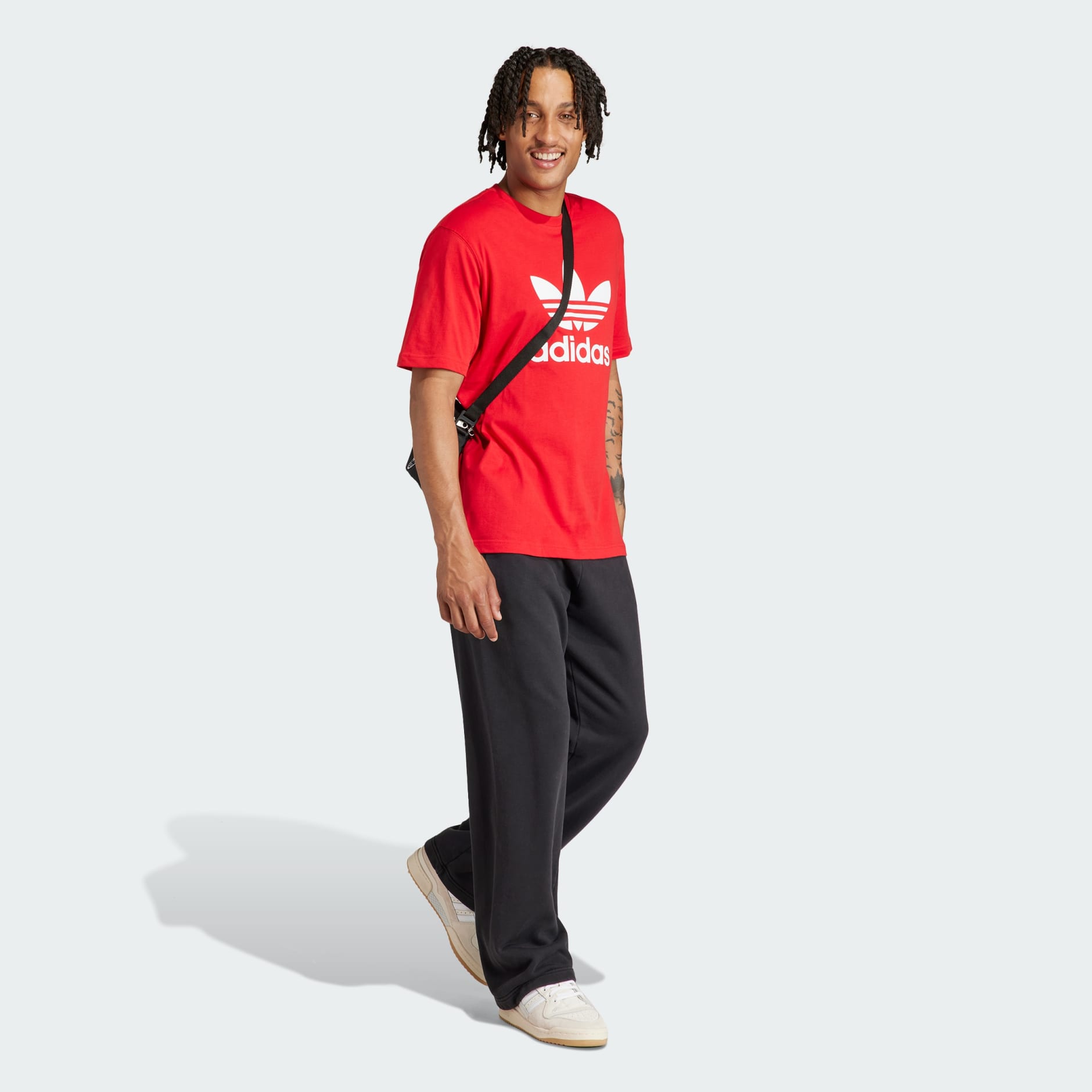 adidas Adicolor Trefoil Tee - Red | adidas UAE