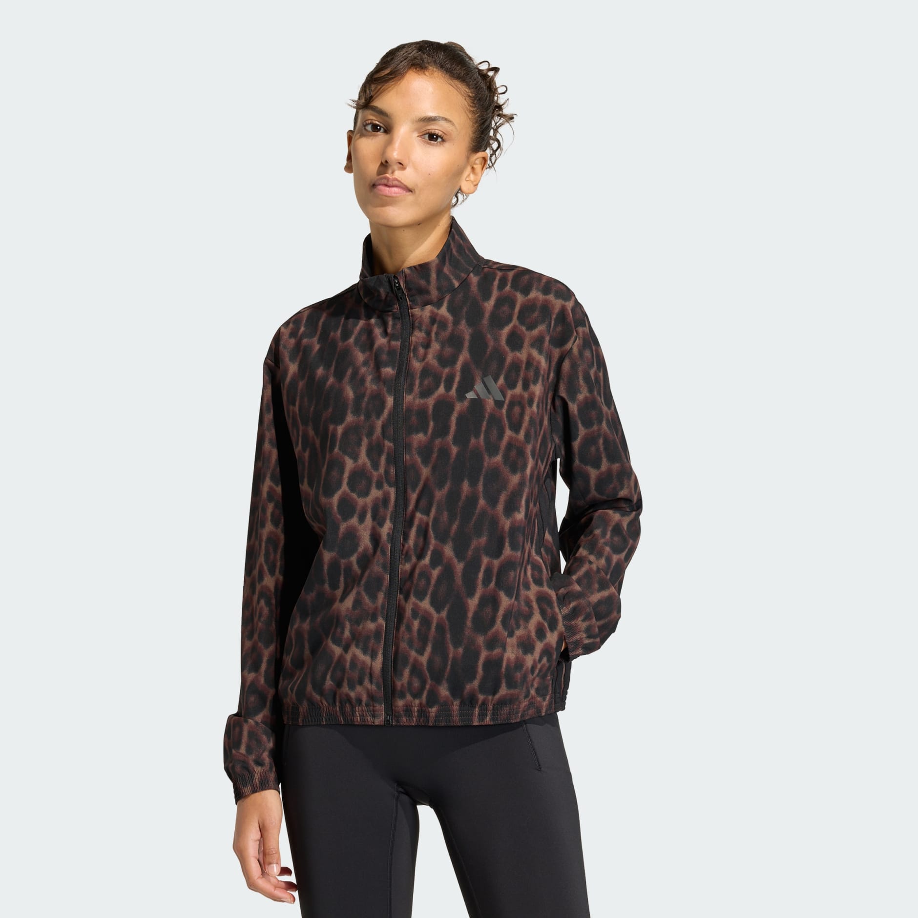 Workout Essentials Leopard Woven Jacket