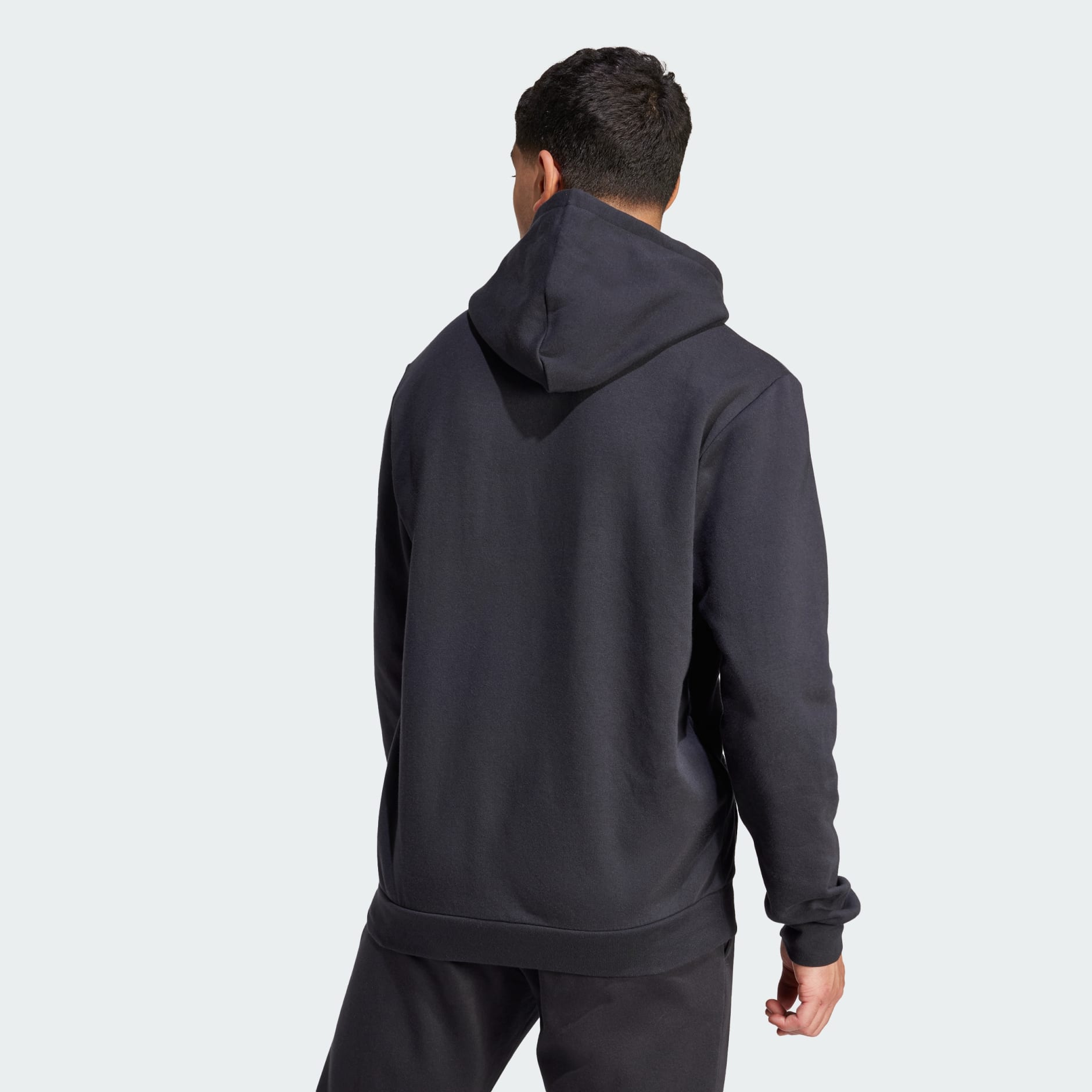 Clothing - Essentials Fleece Hoodie - Black | adidas Oman