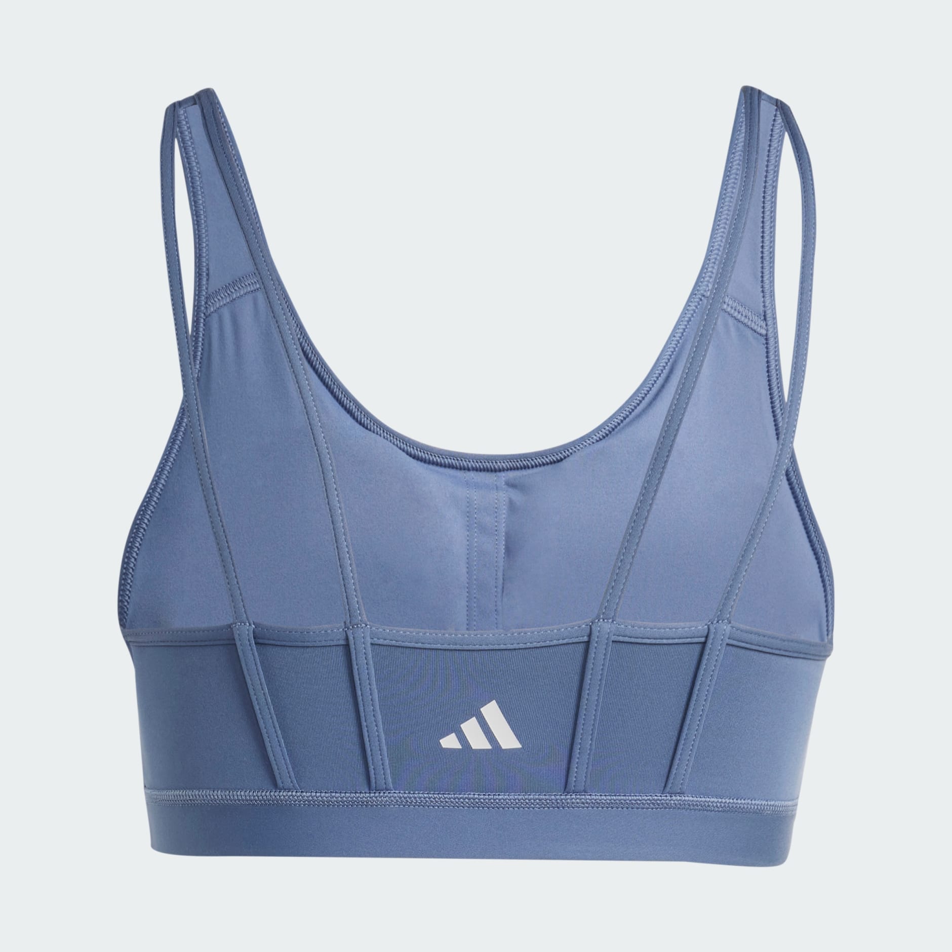 Women s Clothing All Me Essentials Medium Support Bra Blue adidas Saudi Arabia