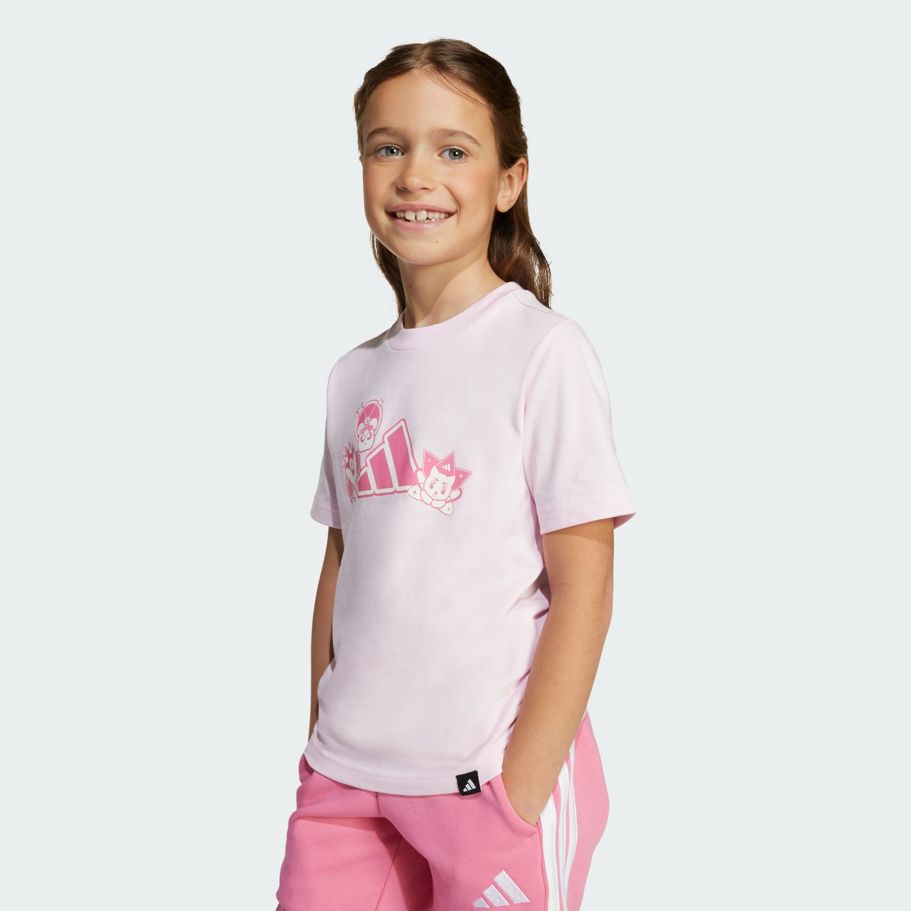 注目ブランド！Kicksers Got'em Tee White Pink adidas Anime Pets Graphic Tee Kids - Pink | adidas UAE