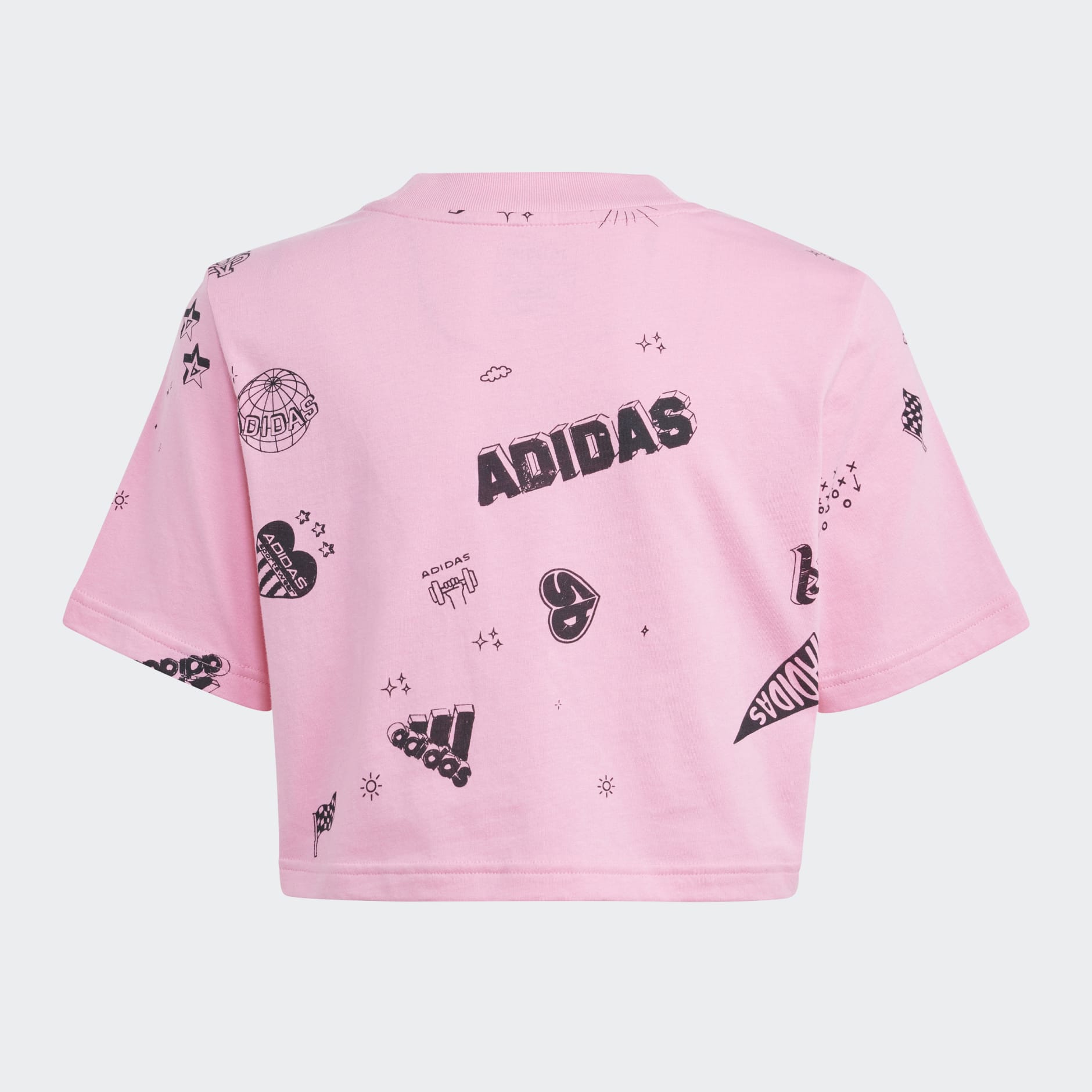 Pink adidas sales crop top