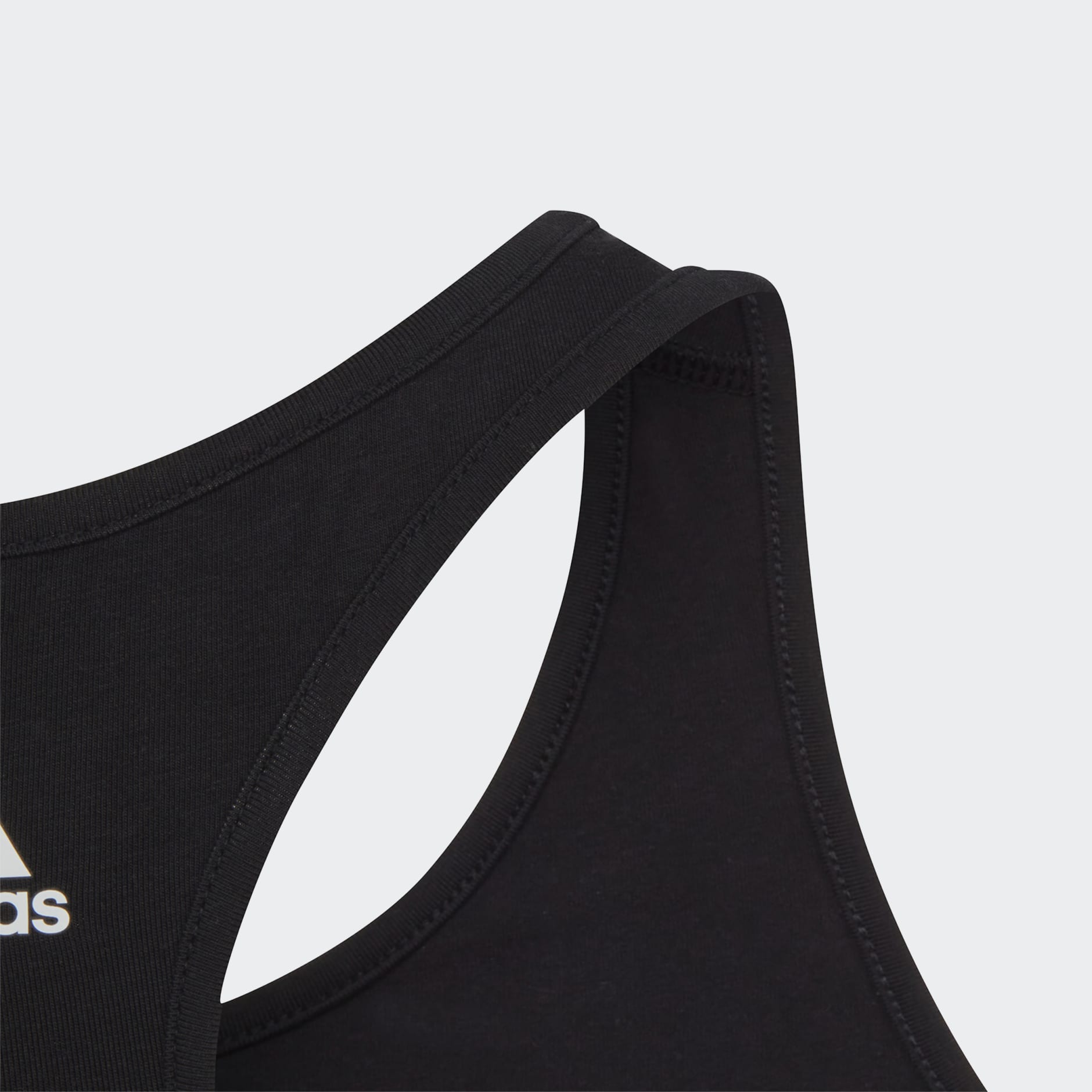 Kids Clothing - Essentials Linear Logo Cotton Bra Top - Black | adidas Oman
