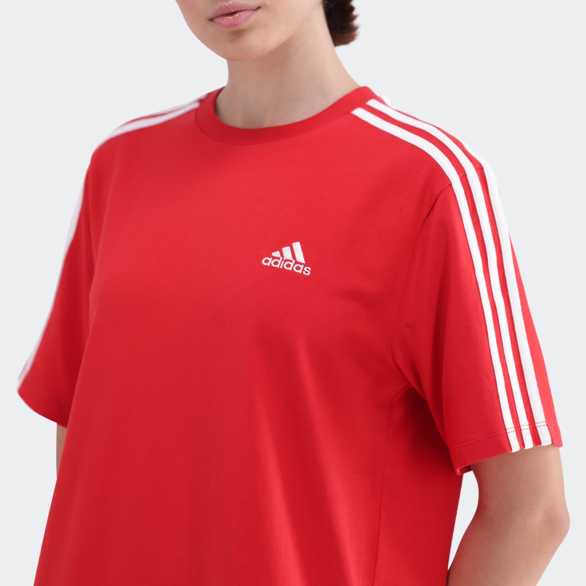 Essentials 3 Stripes Single Jersey Boyfriend Tee Dress