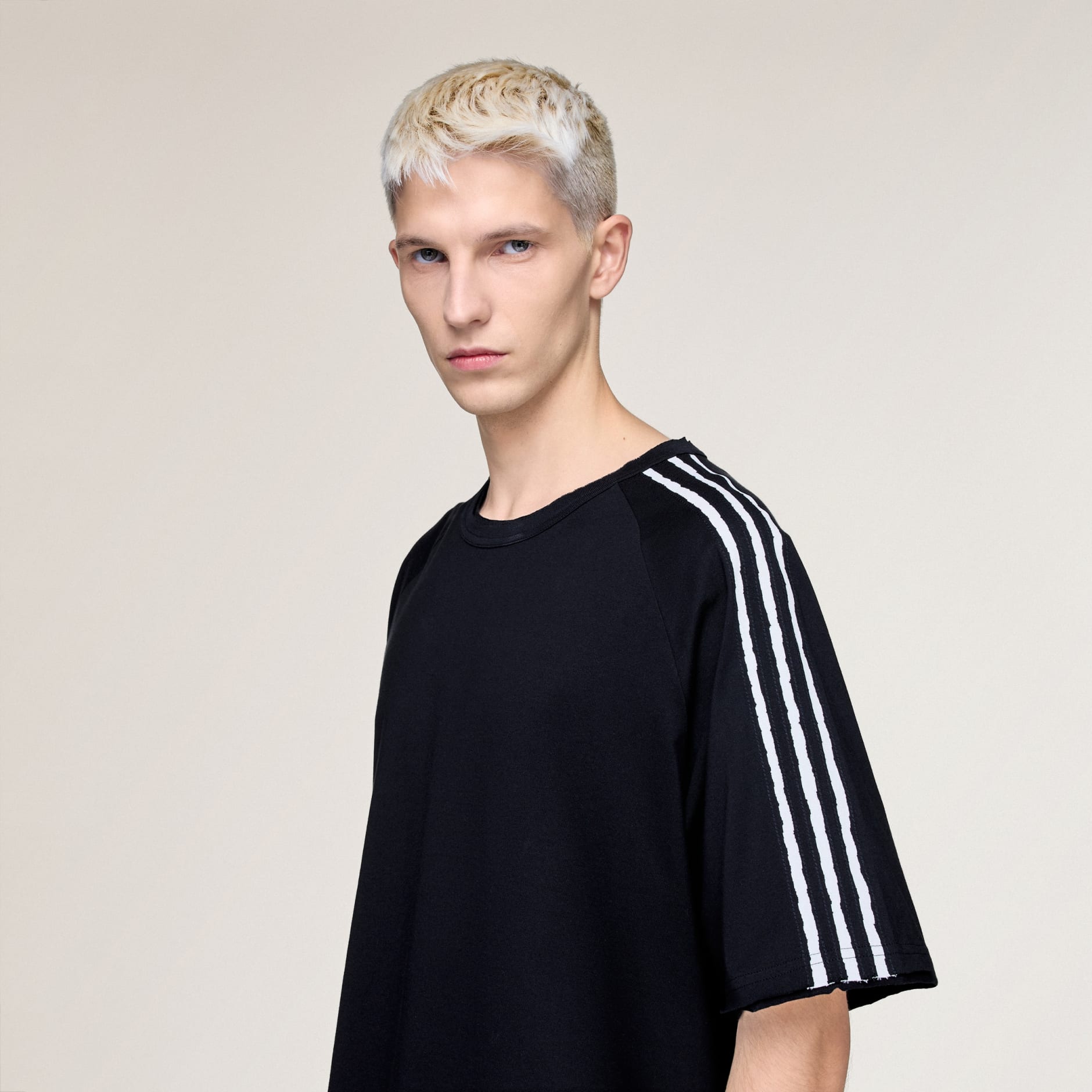 Y-3 RAW EDGE 3 STRIPES SHORT SLEEVE TEE