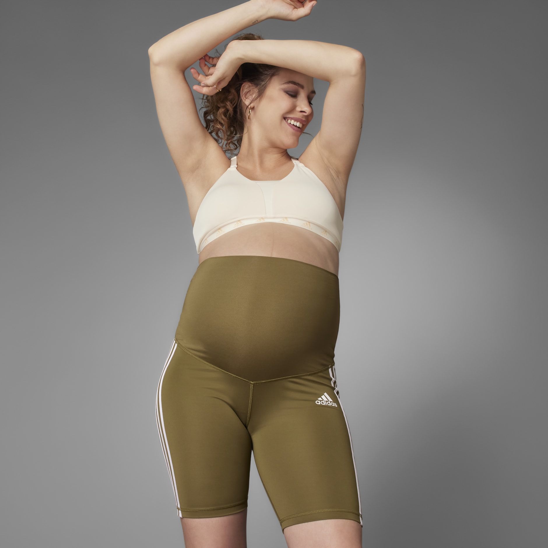 Grow Positivity 3-Stripes Short Tights (Maternity)
