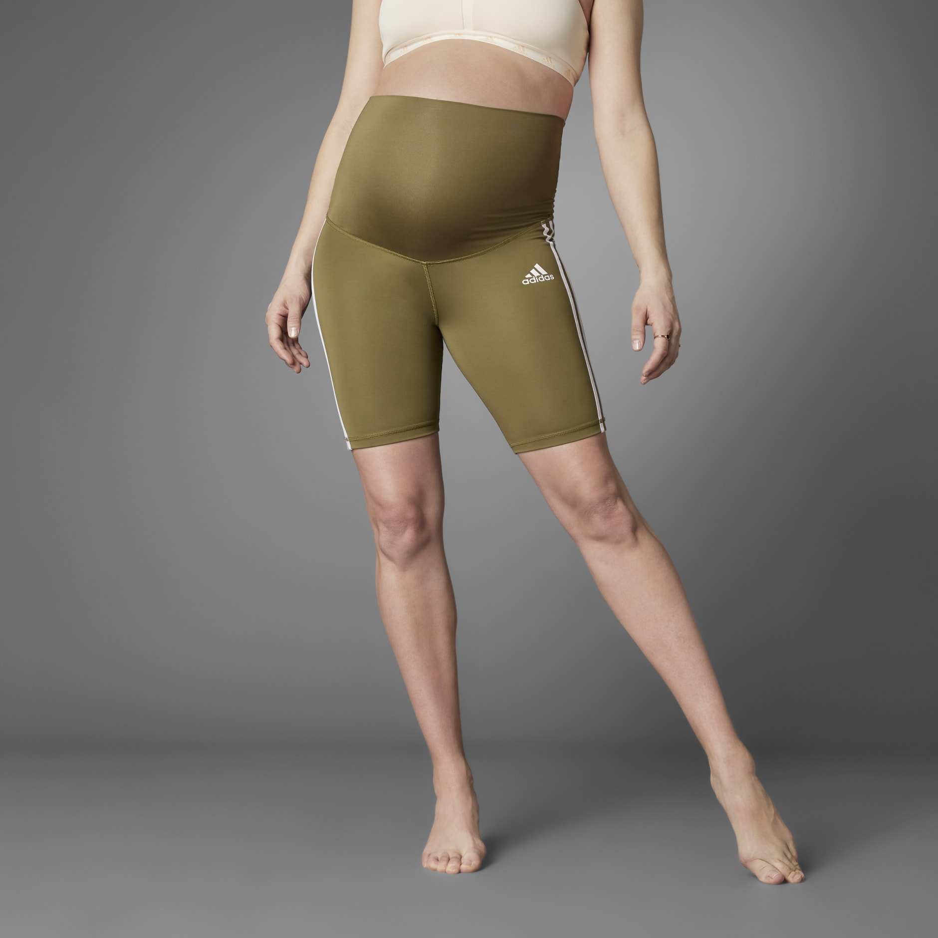 Grow Positivity 3-Stripes Short Tights (Maternity)