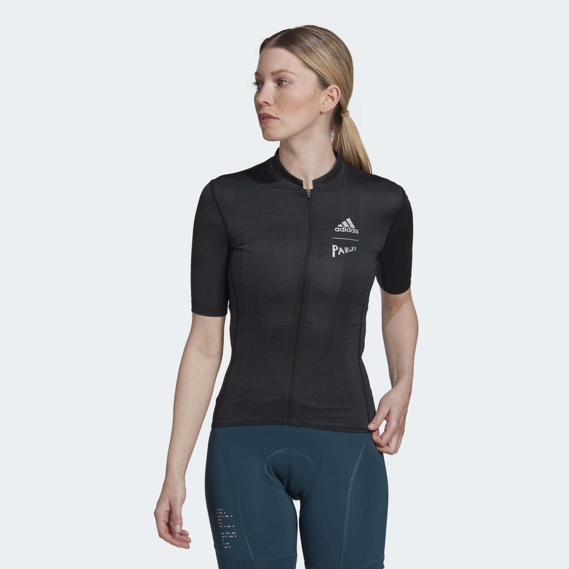 Desarrollar desconcertado Pórtico adidas The Parley Short Sleeve Cycling Jersey - Black | adidas SA