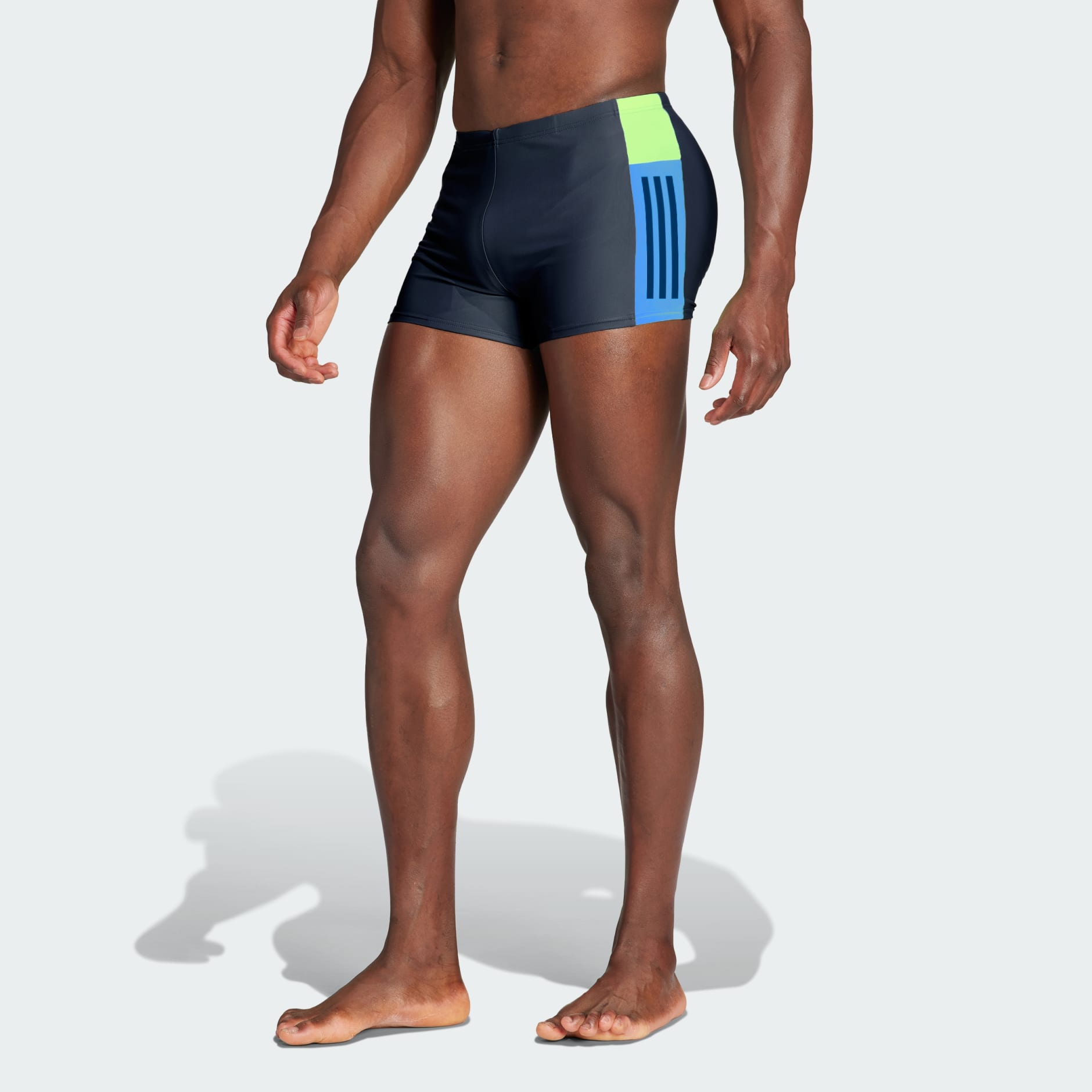 adidas Colorblock 3-Stripes Swim Boxers - Blue