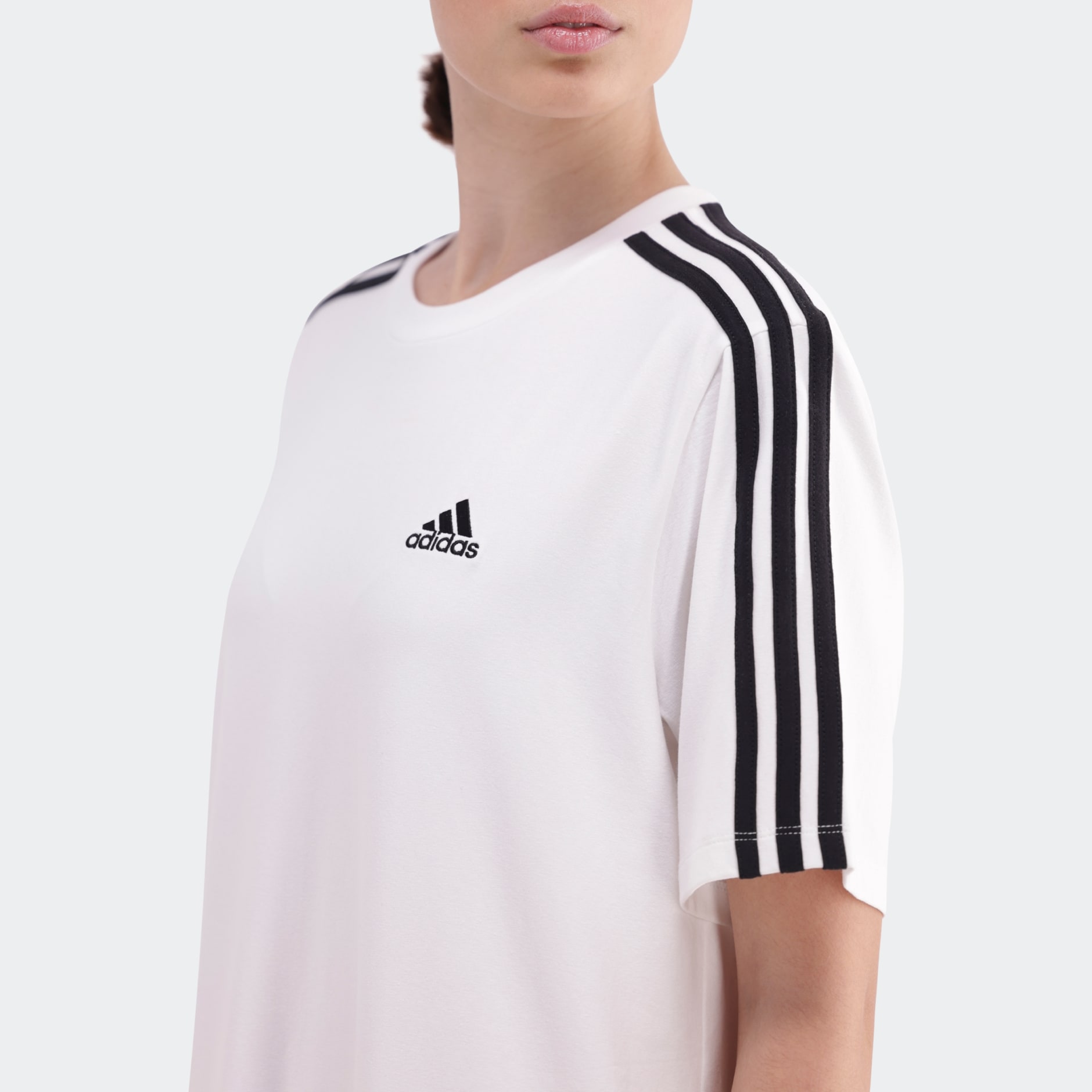 Essentials 3-Stripes Single Jersey Boyfriend Tee Dress