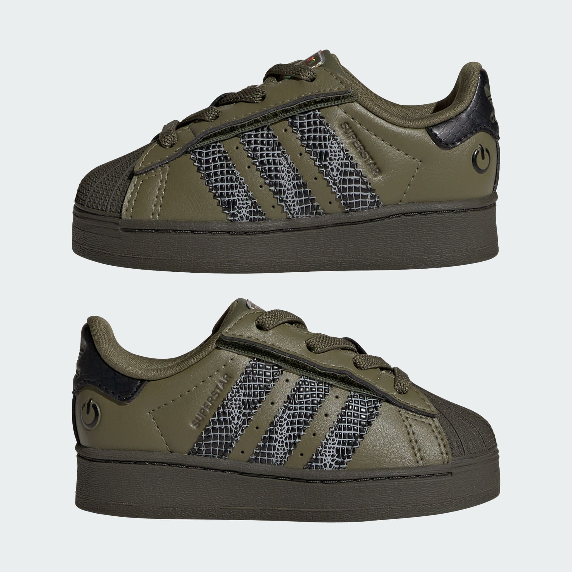 TENIS ADIDAS ORIGINALS SUPERSTAR CON LUCES LED CIERRE C&Oacute;MODO Y CORDONES EL&Aacute;STICOS