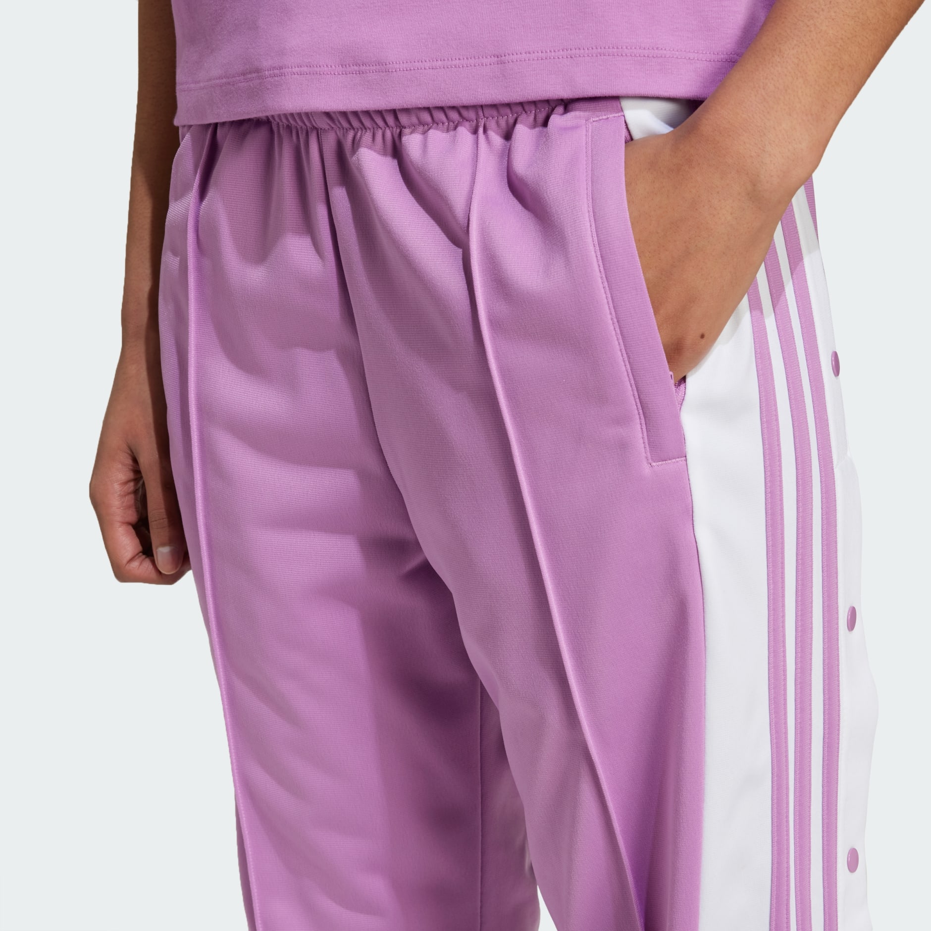 Adidas popper pants purple on sale