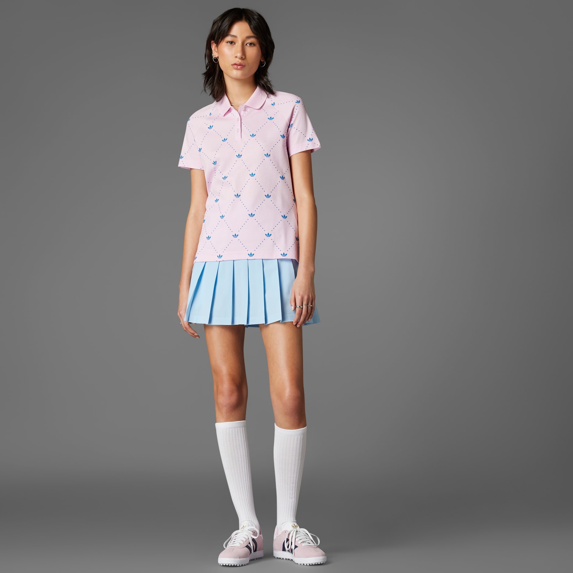 Tricou polo Originals cu trifoi și imprimeu