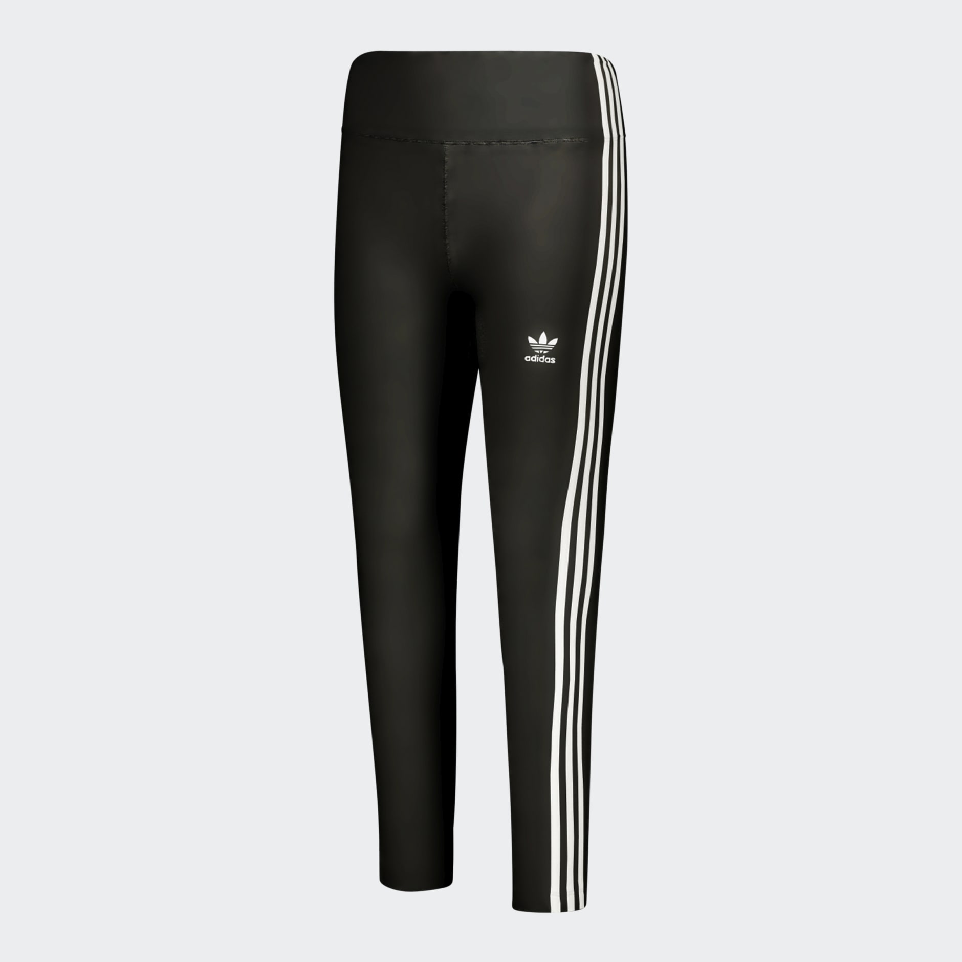 adidas Originals 3 Stripe leggings in Black