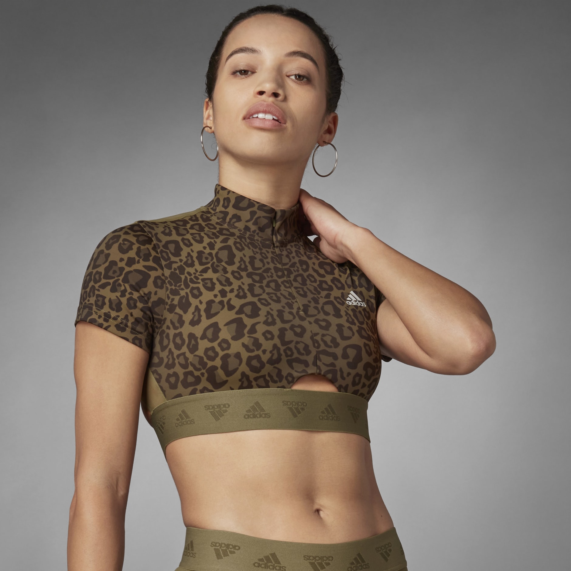Hyperglam Crop Zip Tee