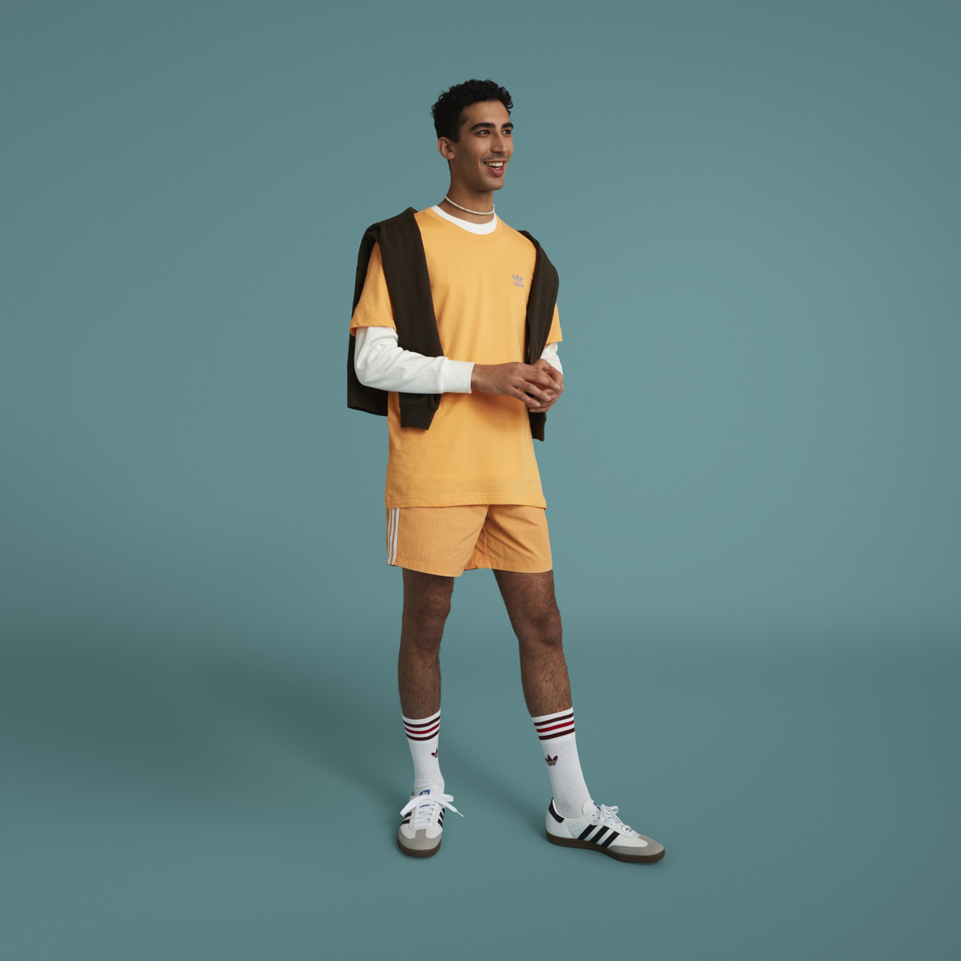adidas Adicolor Classics 3-Stripes Swim Shorts - Orange | adidas IL