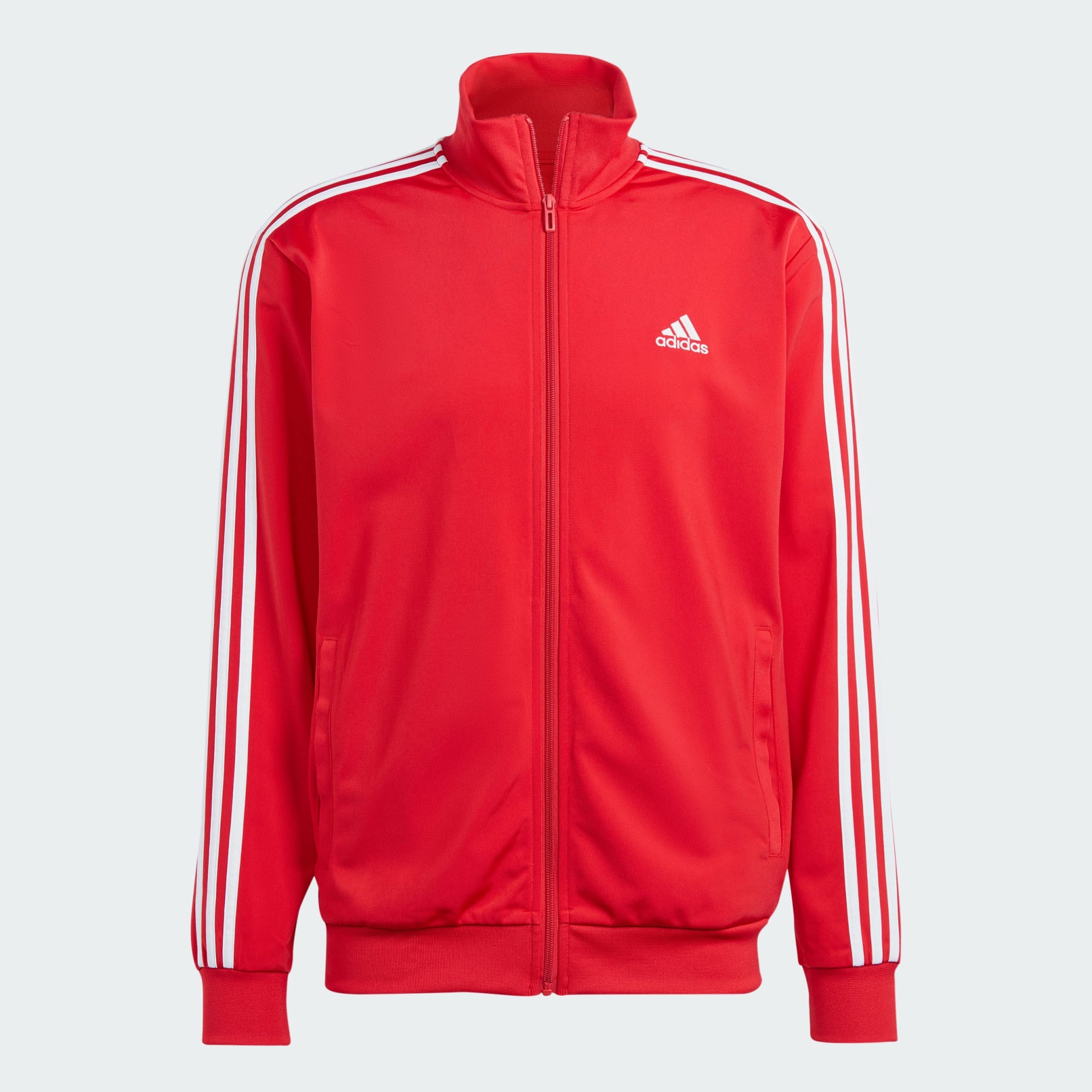 adidas Basic 3-Stripes Tricot Track Suit - Red | adidas UAE