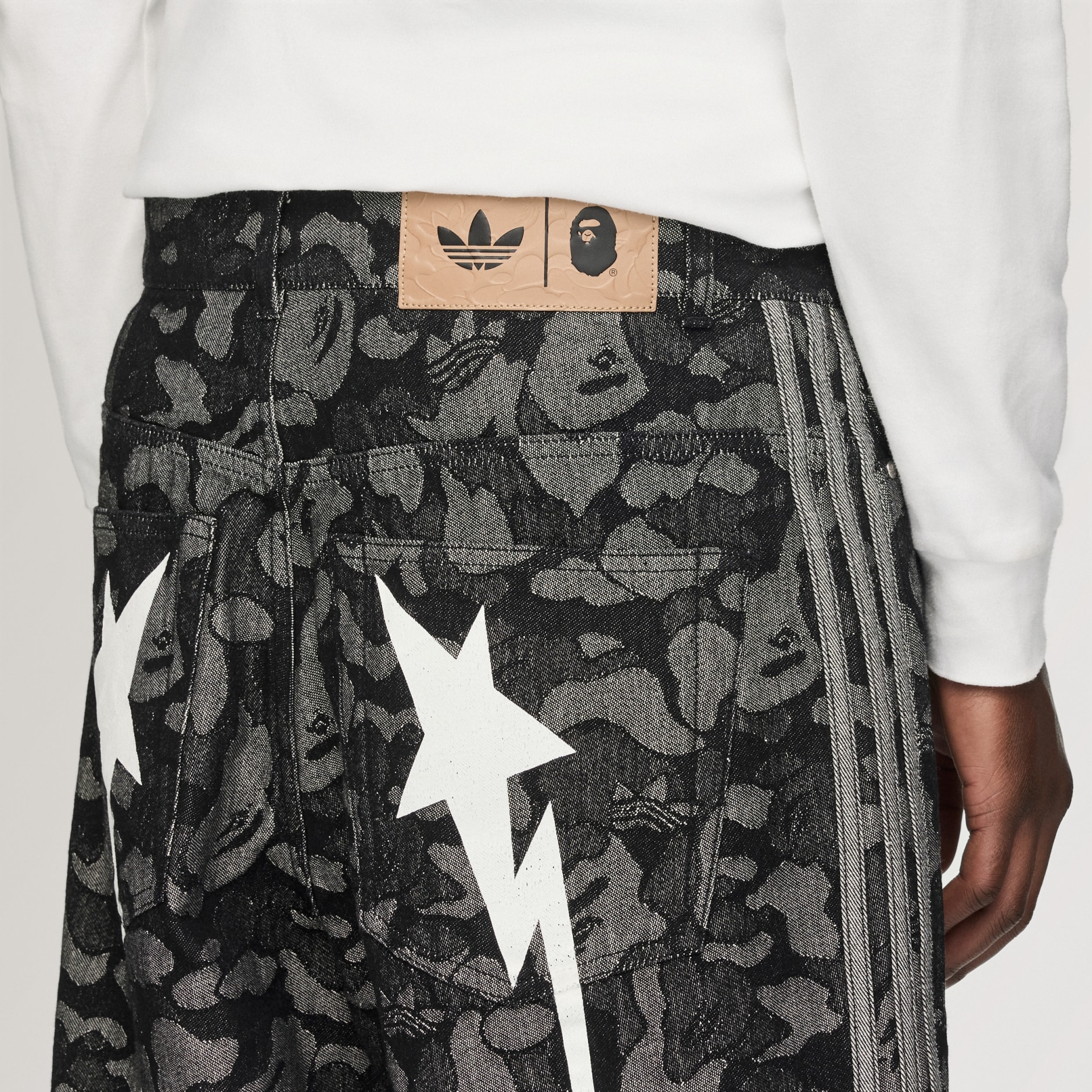 SHARK DENIM JORTS BAPE