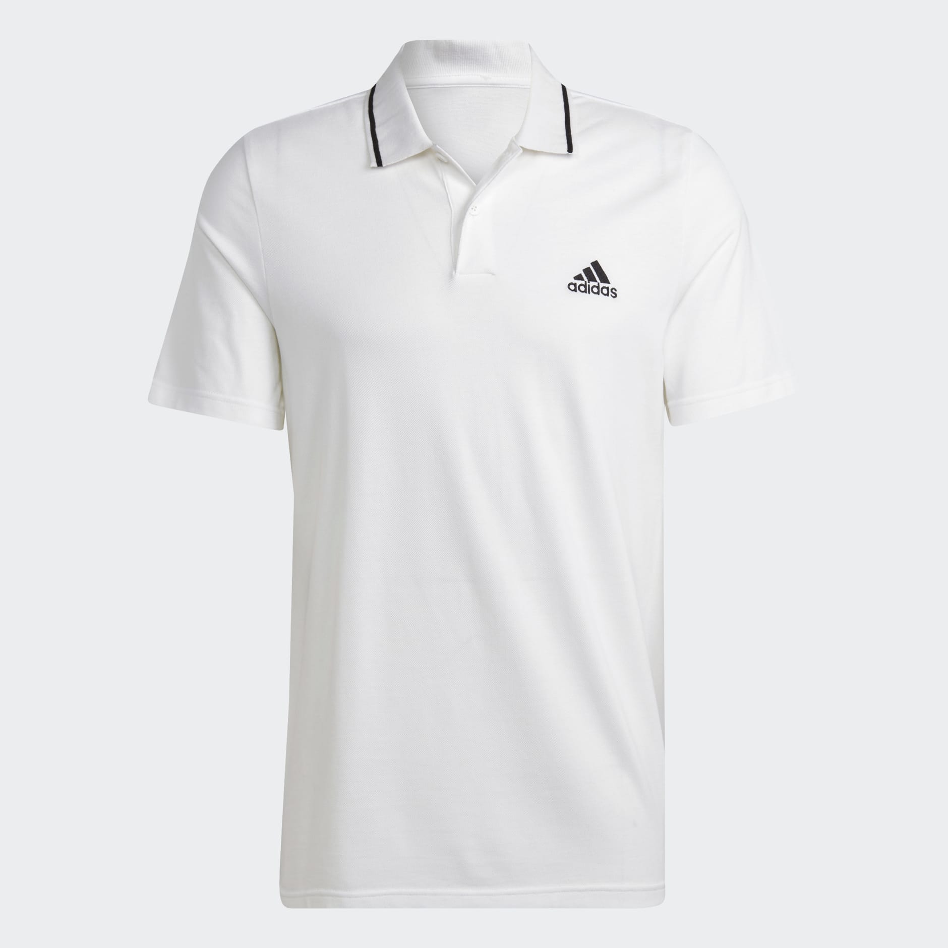 adidas Essentials Piqué Small Logo Polo Shirt - White | adidas UAE