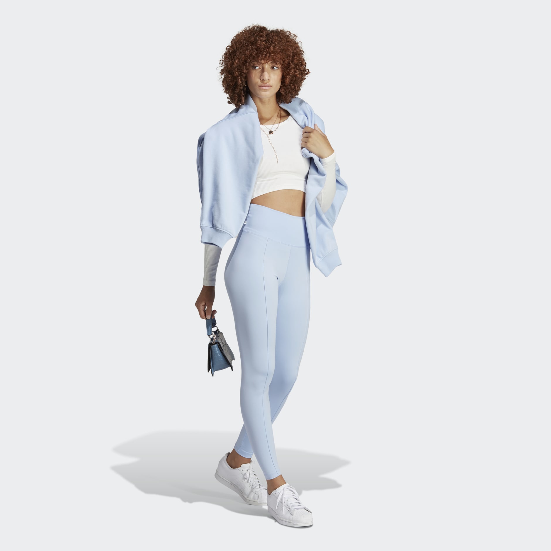 adidas Premium Essentials Pintuck Tights - Blue