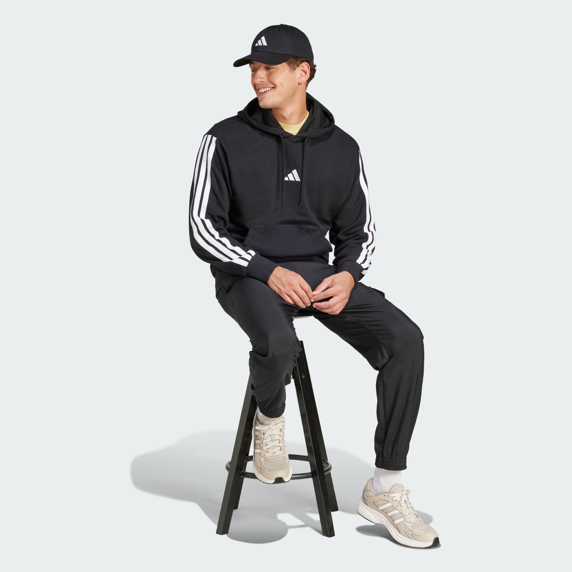 Essentials 3-Stripes French Terry Hoodie