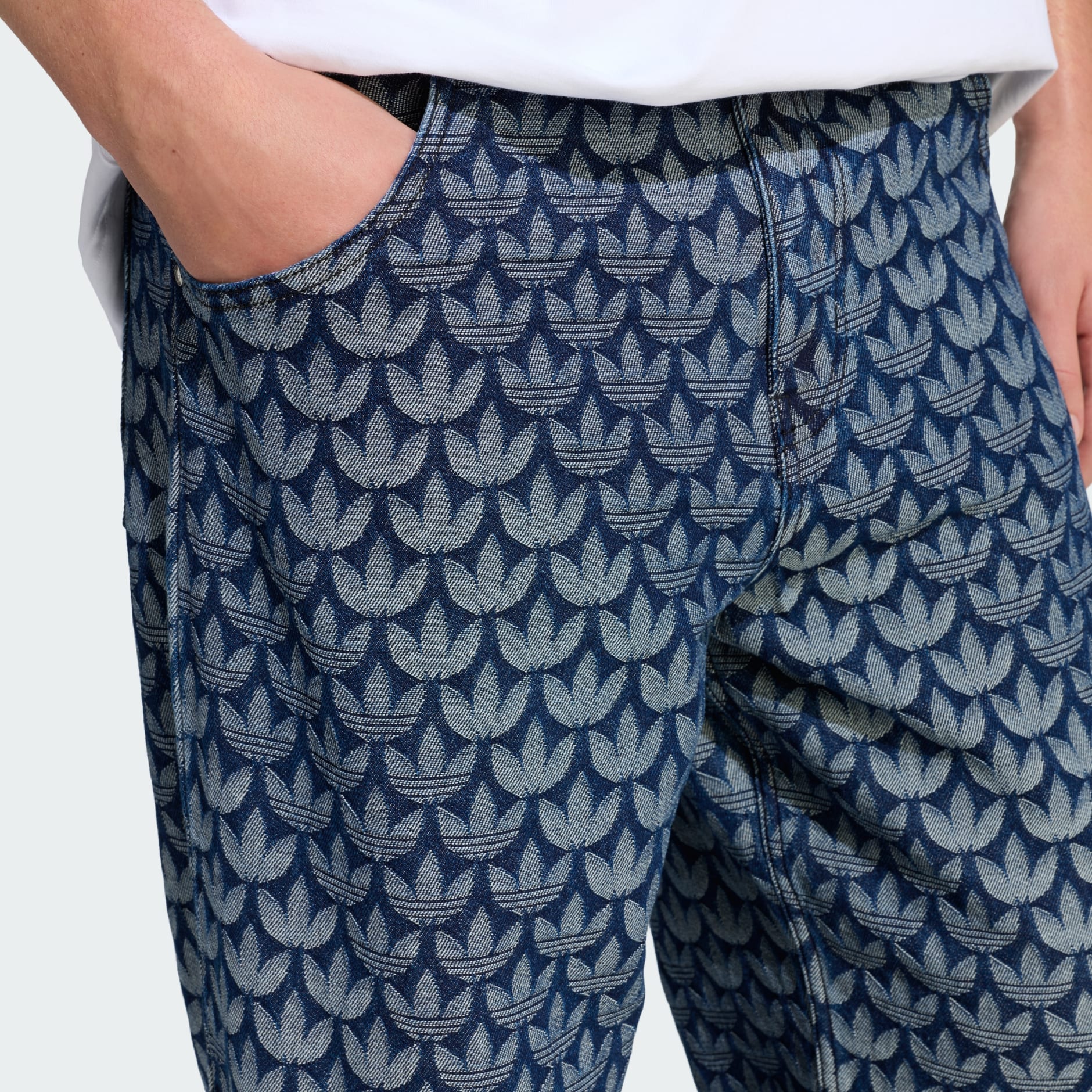 DENIM LOOSE MONOGRAM PANTS