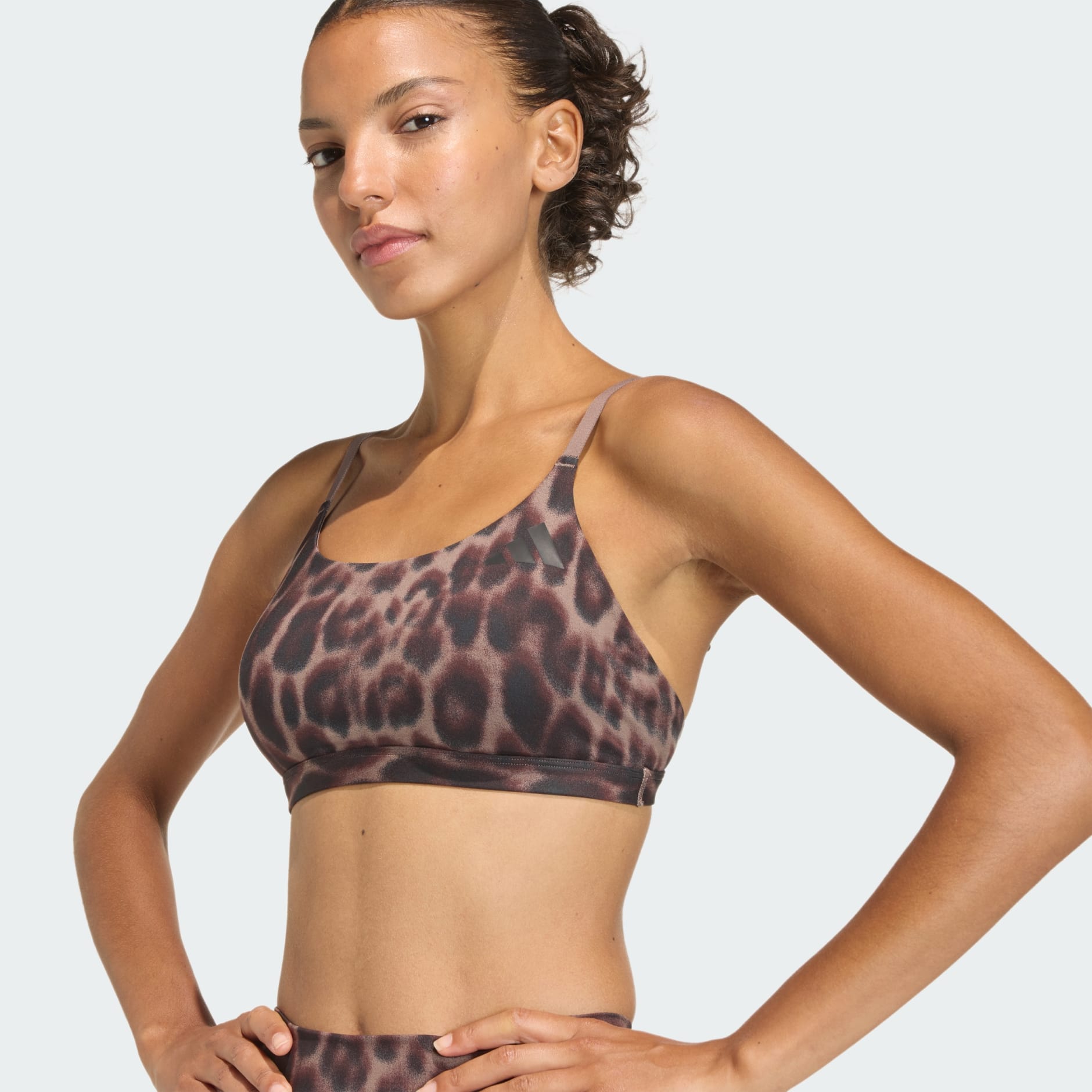 Optime Essentials Workout Leopard Light Support Bra