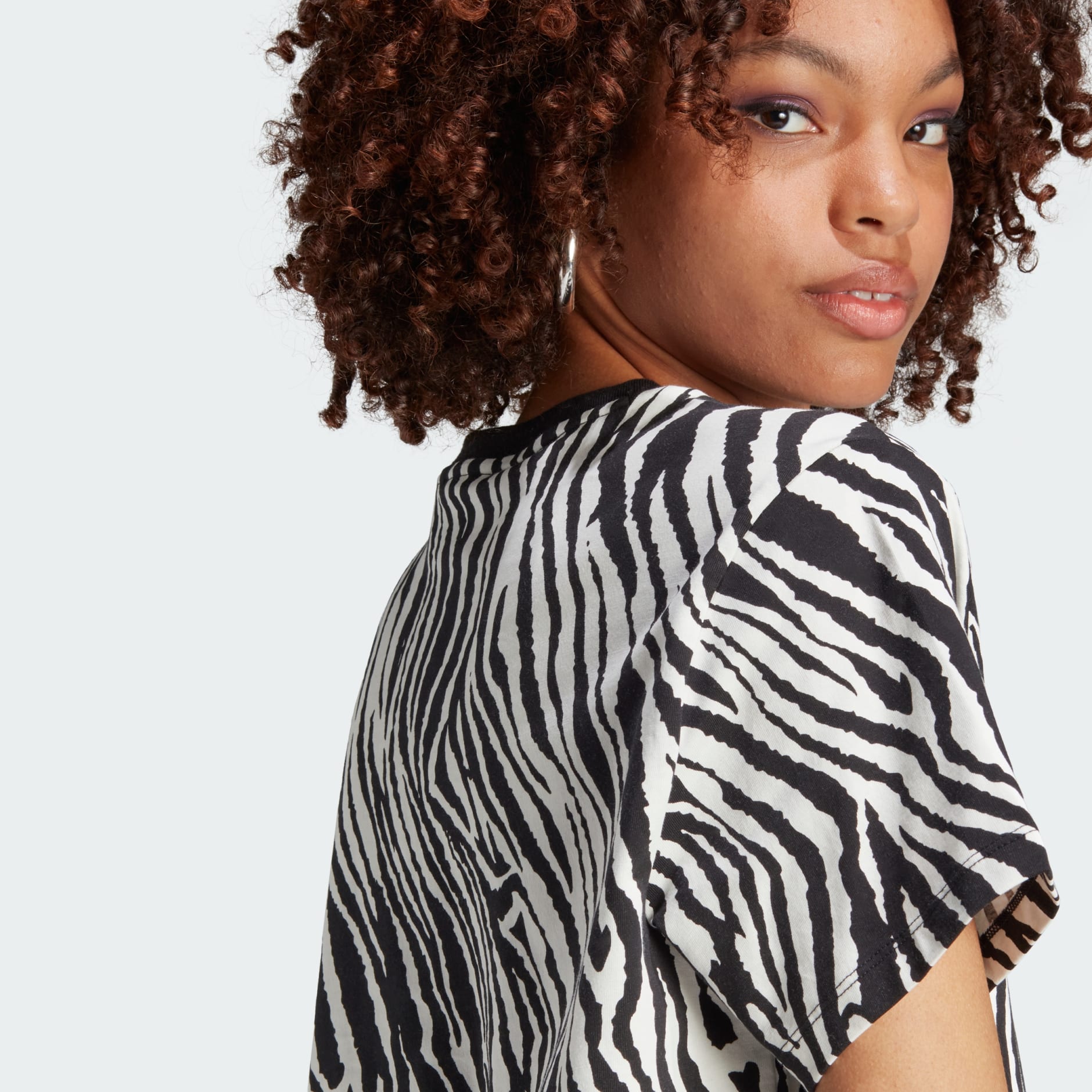 adidas Allover Zebra Animal Print - | Essentials adidas TZ Tee White