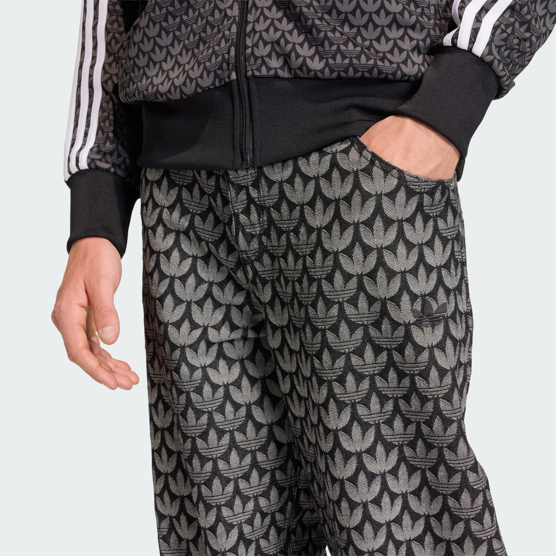 DENIM LOOSE MONOGRAM PANTS