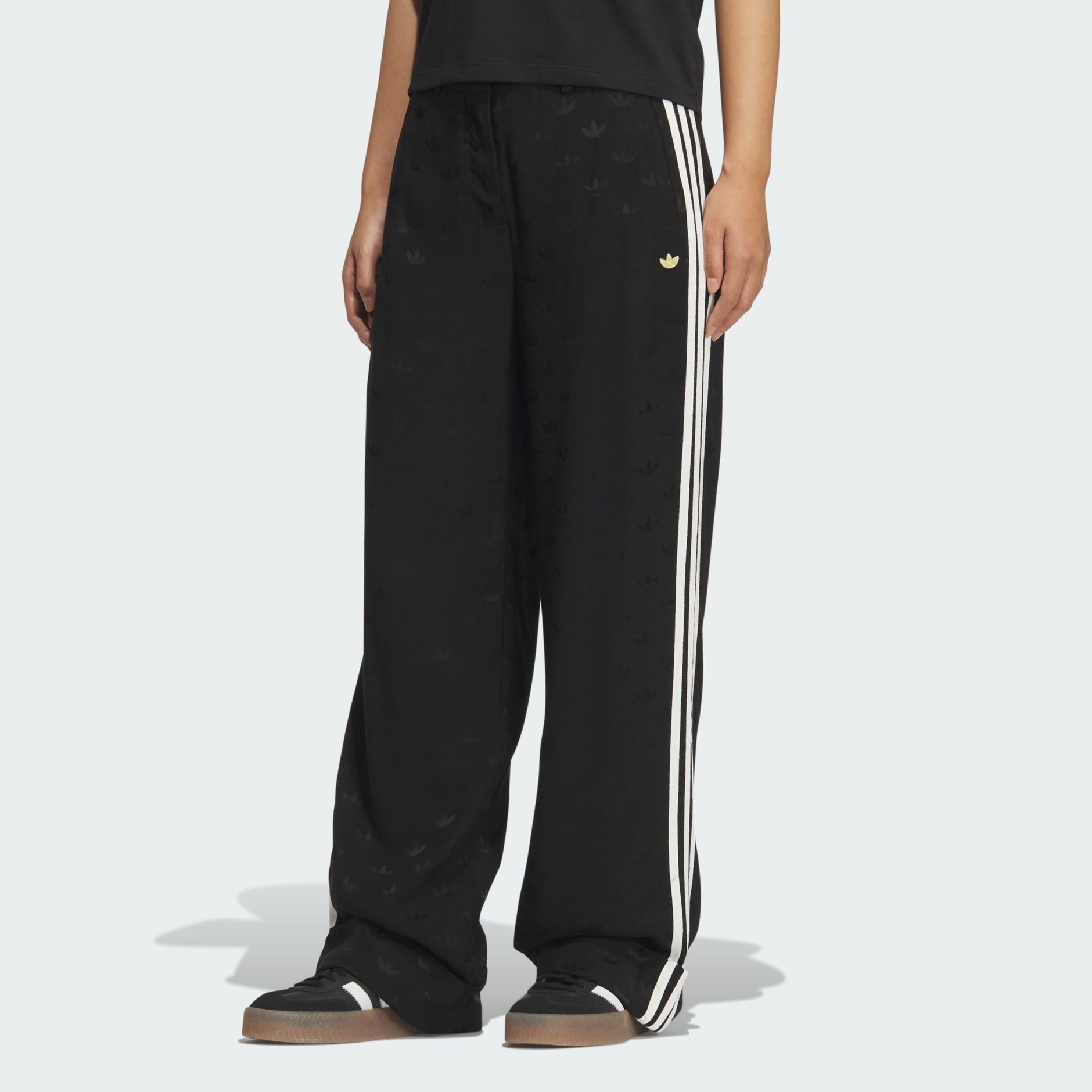 ウォーキング・ランニングウェア 00s adidas line wide track pants BLK 00's Adidas Black Windpants Tracksuit Bottom Track Pants