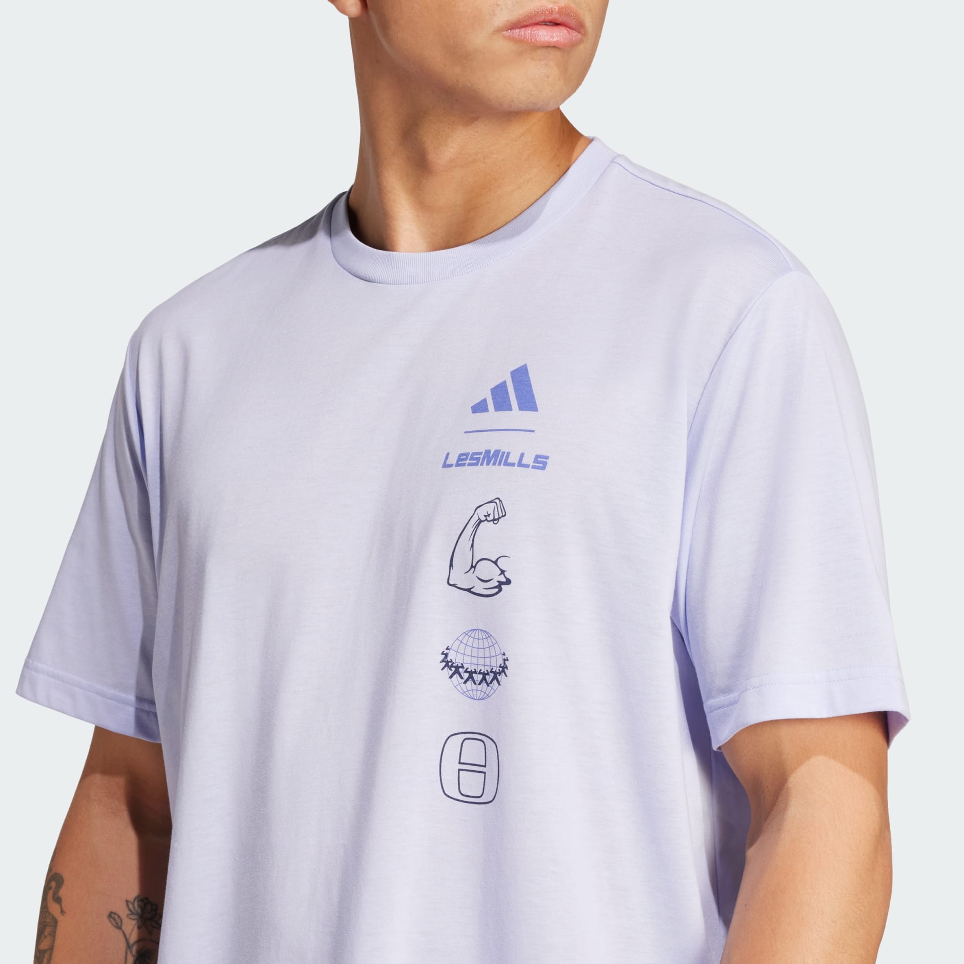 Les Mills Fitter Planet Graphic Tee - Purple | adidas Hong Kong