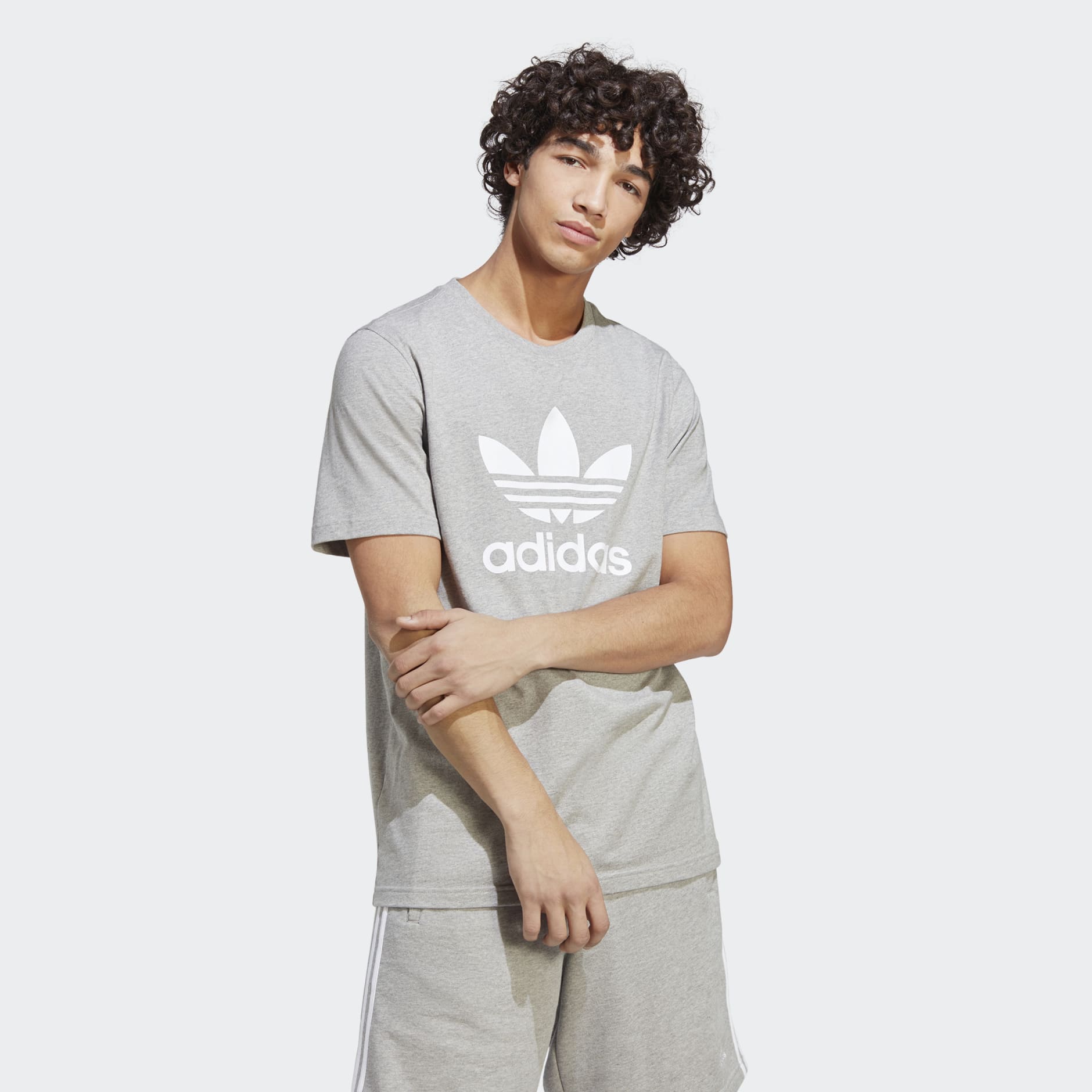Men\'s Clothing - ADICOLOR CLASSICS TREFOIL TEE - Grey | adidas Oman | 