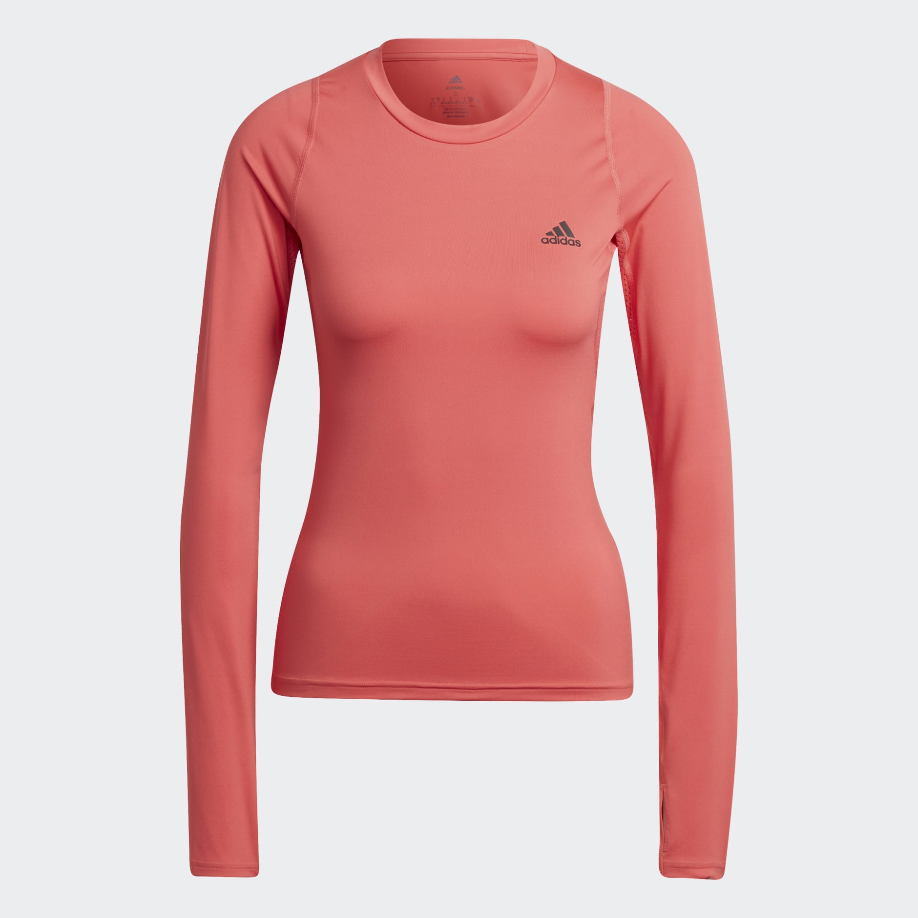 Clothing - Run Fast Long Sleeve Tee - Pink | adidas South Africa