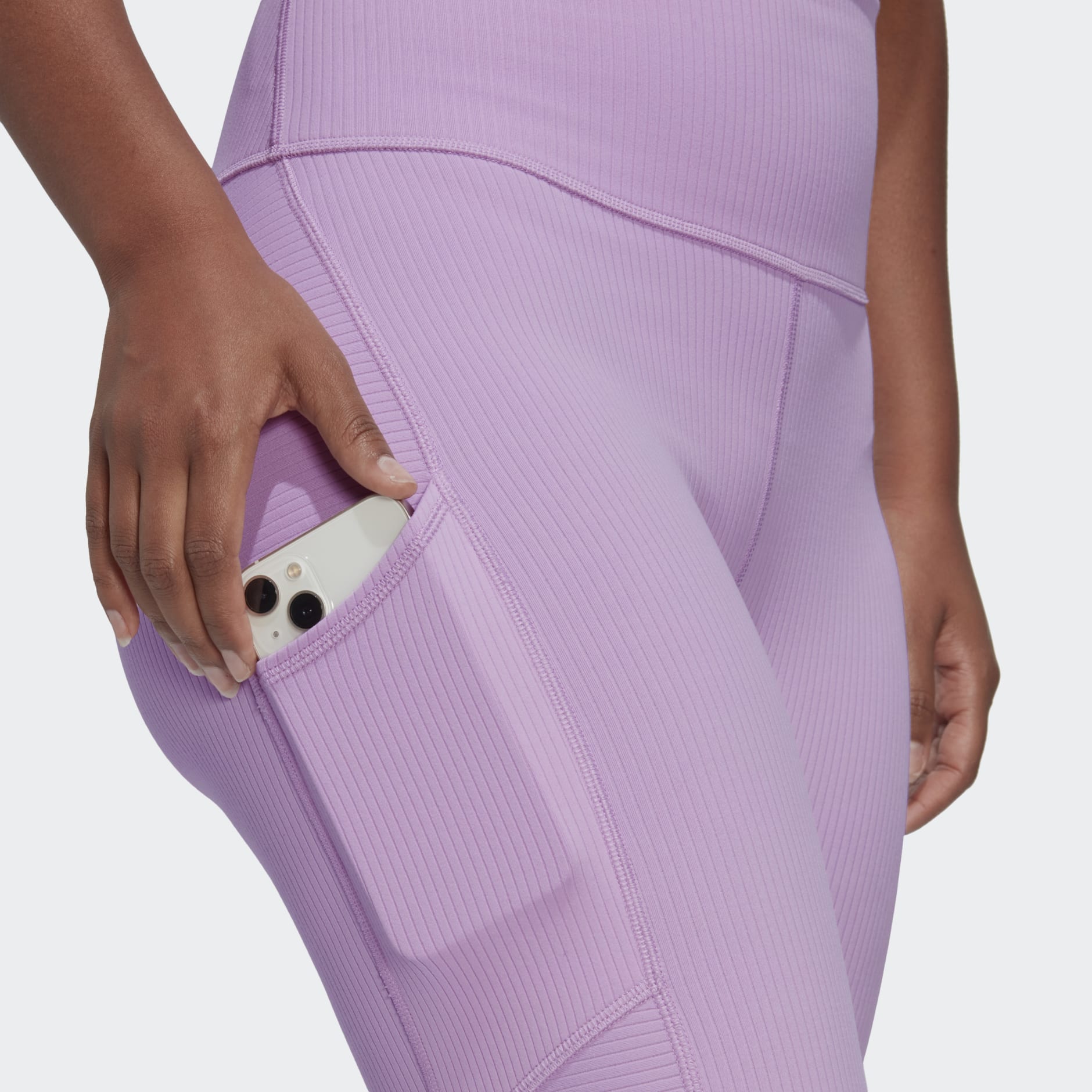 بنطال ضيّق Yoga Studio Luxe Wind Super-High-Waisted Rib