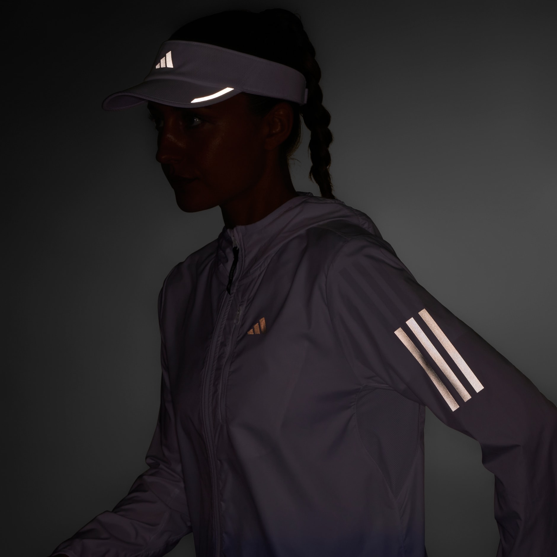 CLOTHING - Own the Run Colorblock Jacket - White | adidas Oman CLOTHING - Own the Run Colorblock Jacket - White | adidas Oman