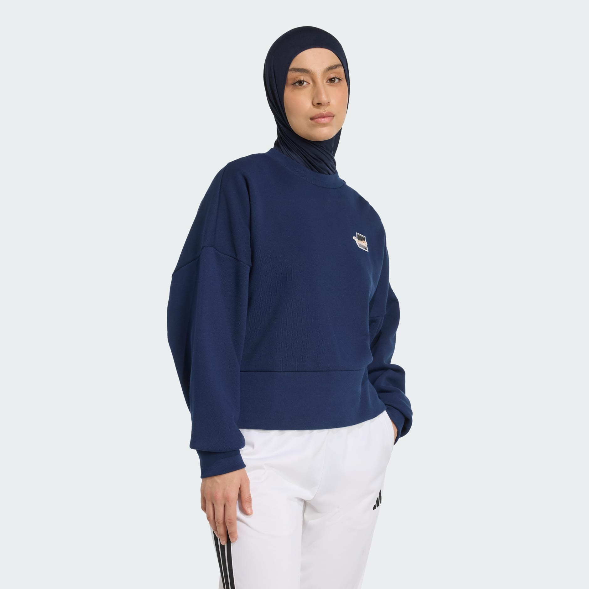 Cat Patch Graphic Sweatshirt