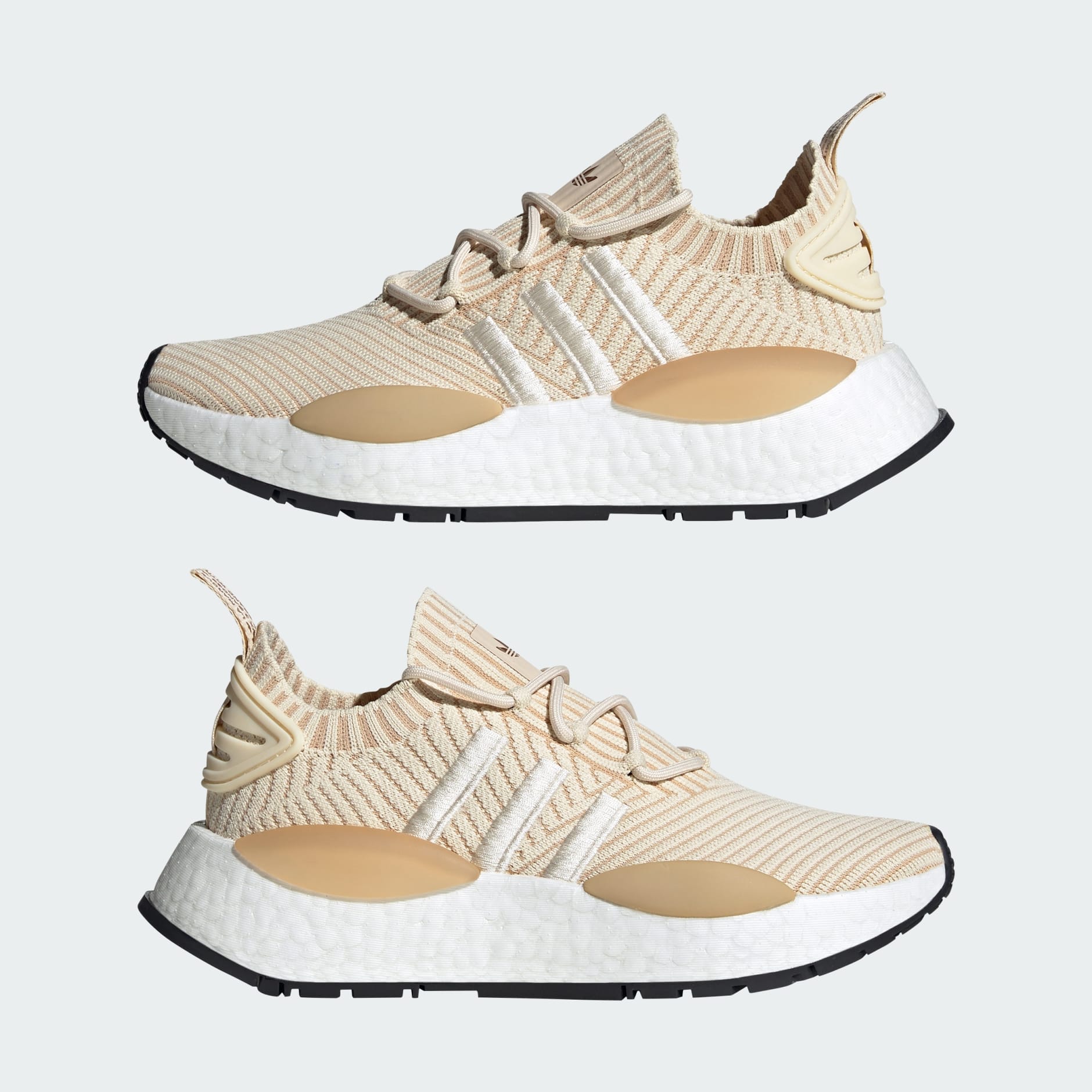 Originals womens nmd_r1 stlt primeknit trainers linen/crystal hotsell white/footwear white