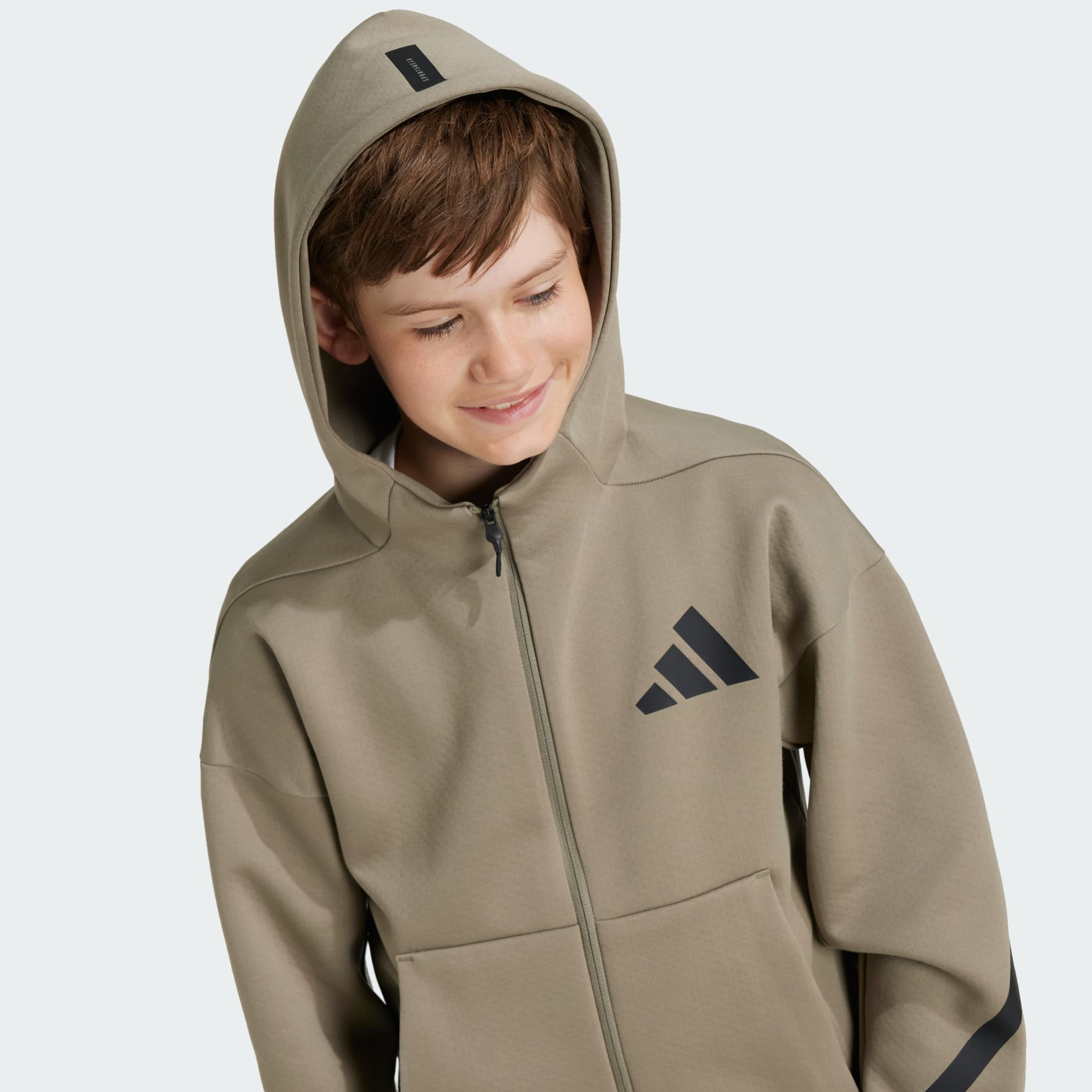 Clothing adidas Z.N.E. Full Zip Hooded Track Jacket Kids Brown adidas South Africa