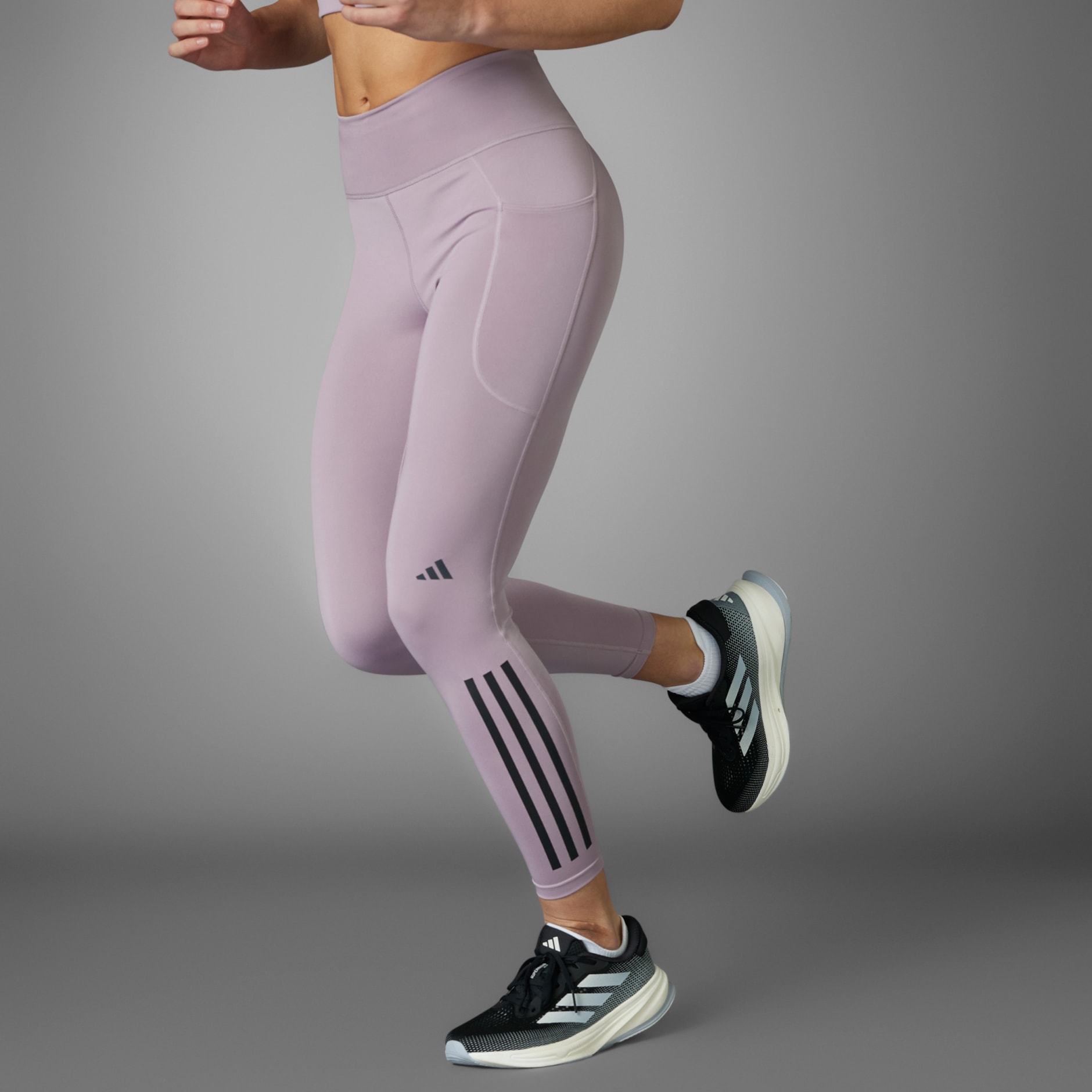 adidas Womens Daily Run Leggings - Purple