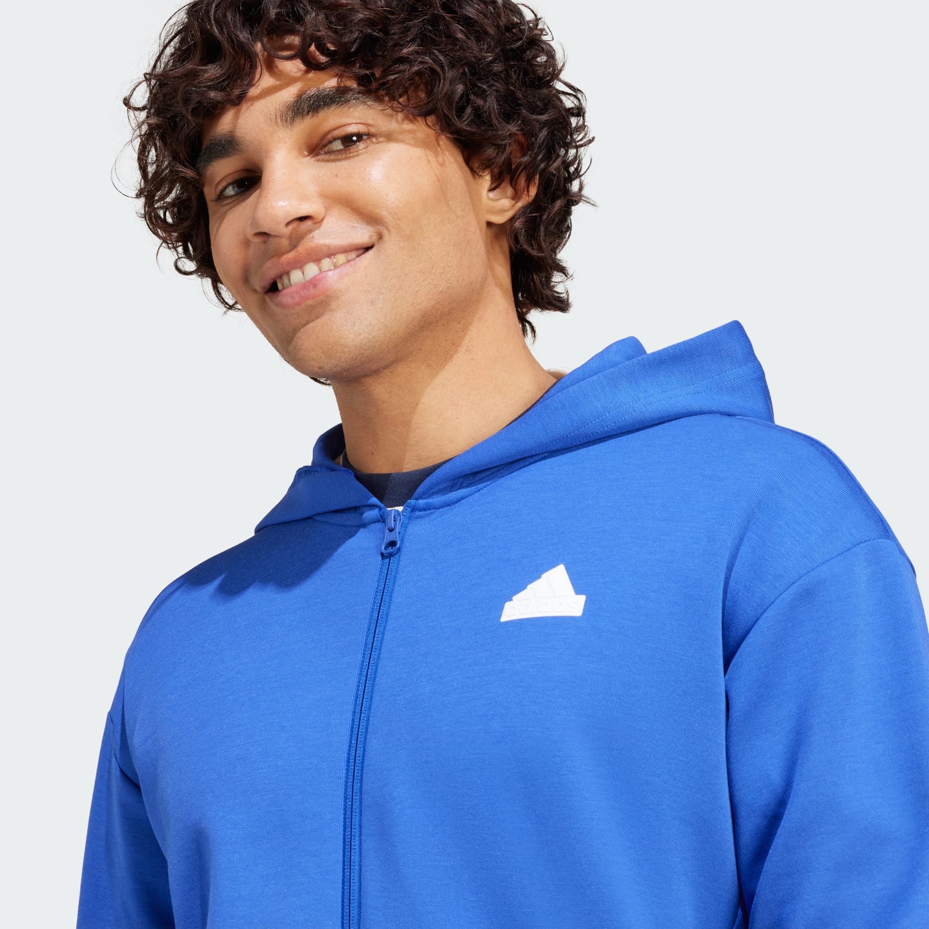 adidas Future Icons Badge of Sport Full Zip Hoodie - Blue | adidas KE