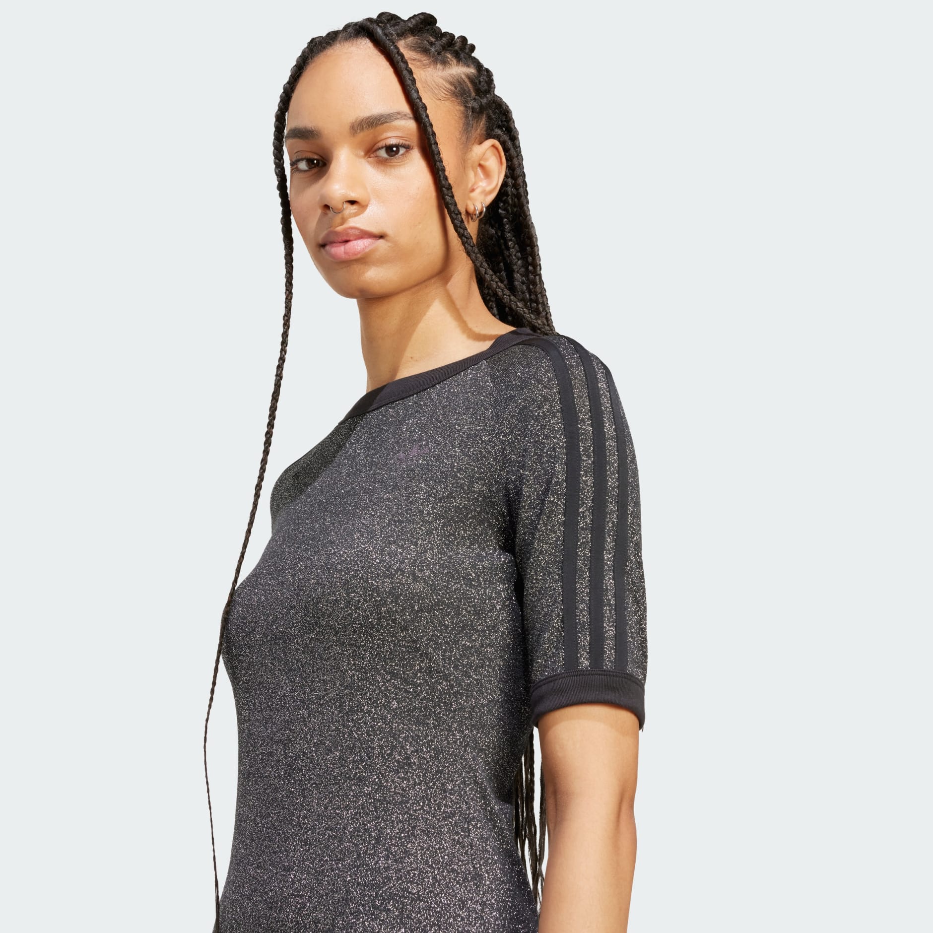 Rochie festivă Adicolor cu sclipici și 3 dungi