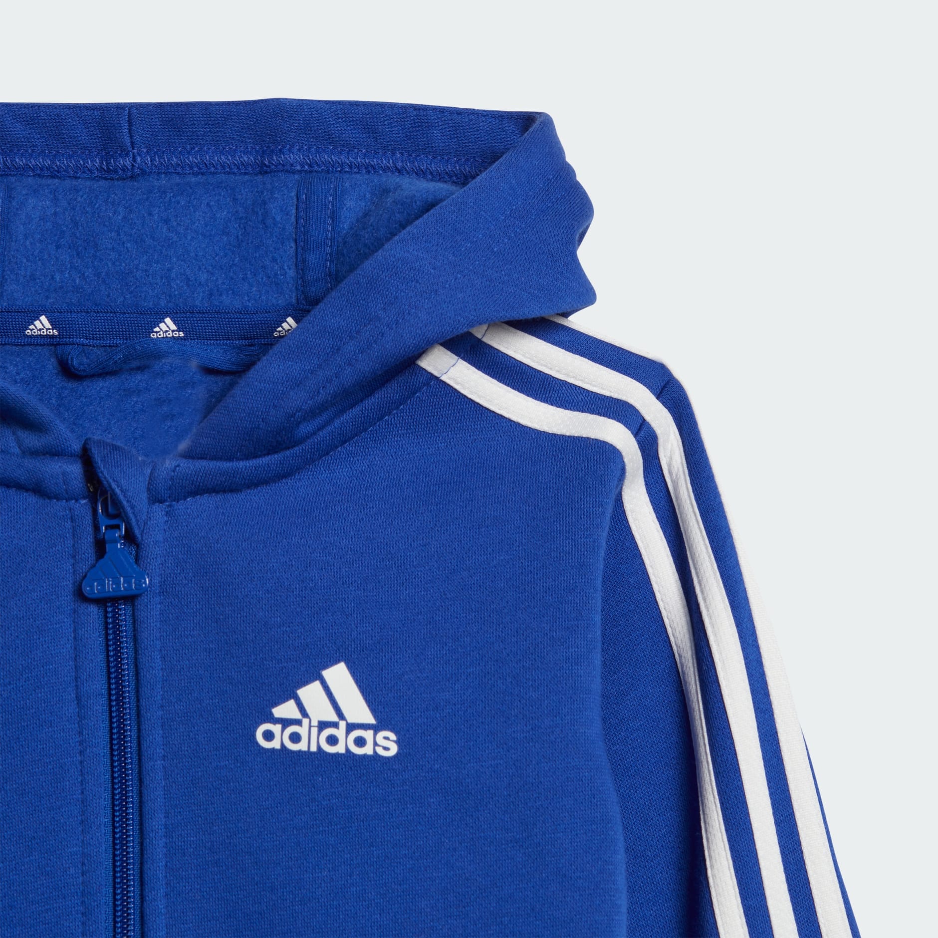 adidas Essentials Full Zip Hooded Jogger Set Blue adidas TZ