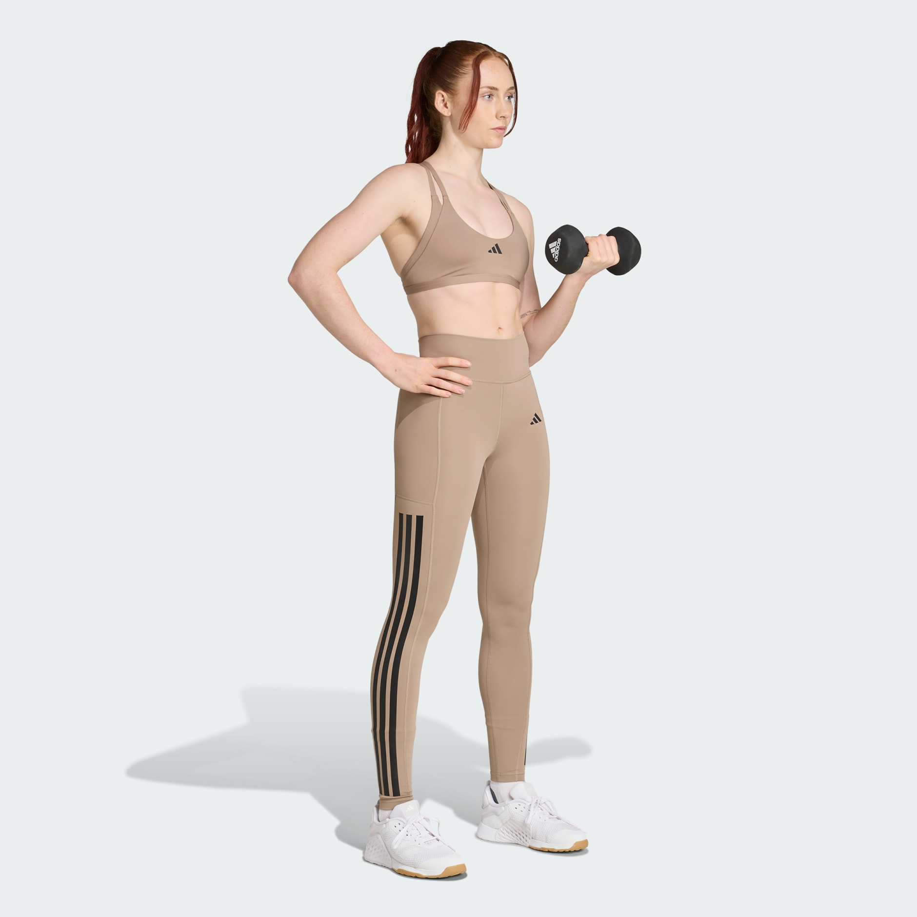 بنطال ضيق Optime 3-Stripes Full-Length