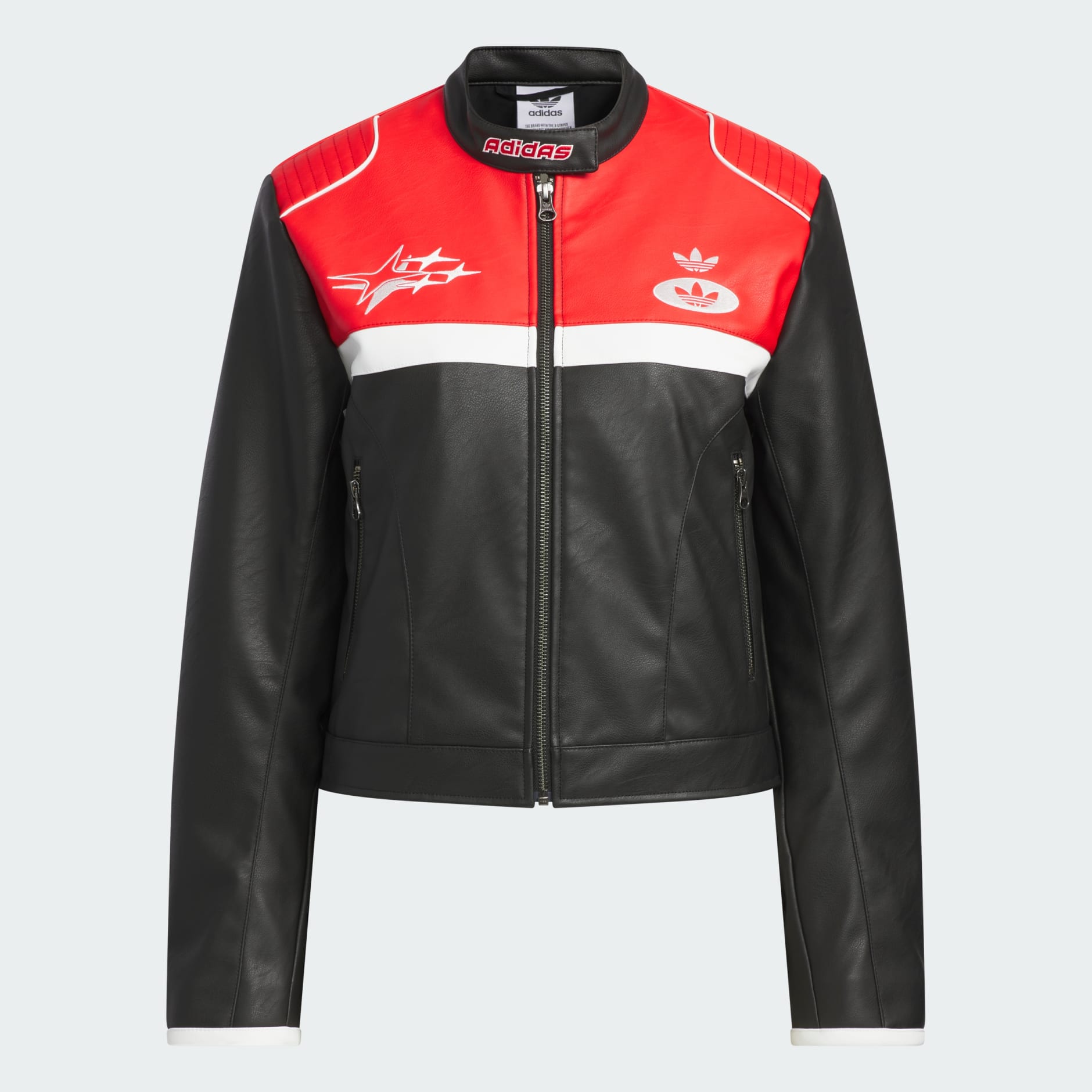 【adidas】RACING V-DAY PLEATHER JACKET★プリーザージャケット Racing V-Day Pleather Jacket - Black | adidas Hong Kong